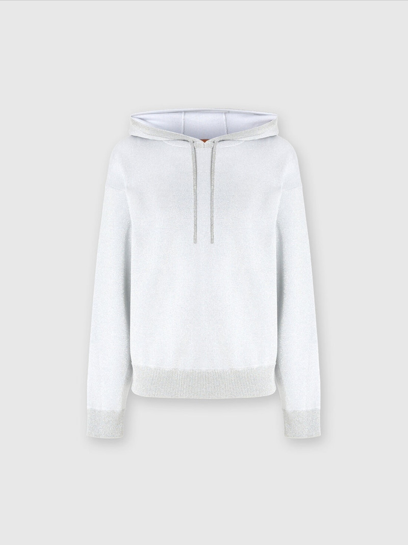Lamé viscose hooded sweatshirt 1