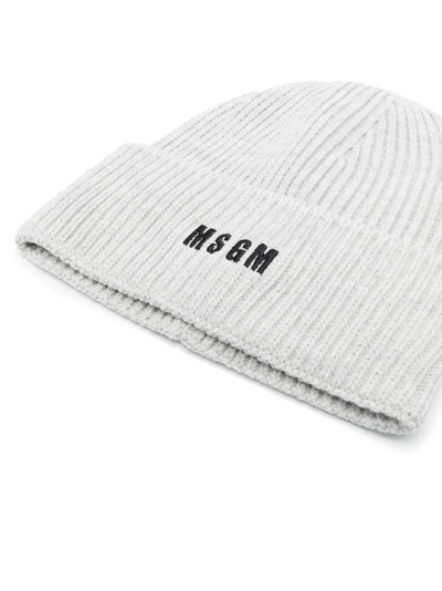 MSGM embroidered-logo detail beanie outlook