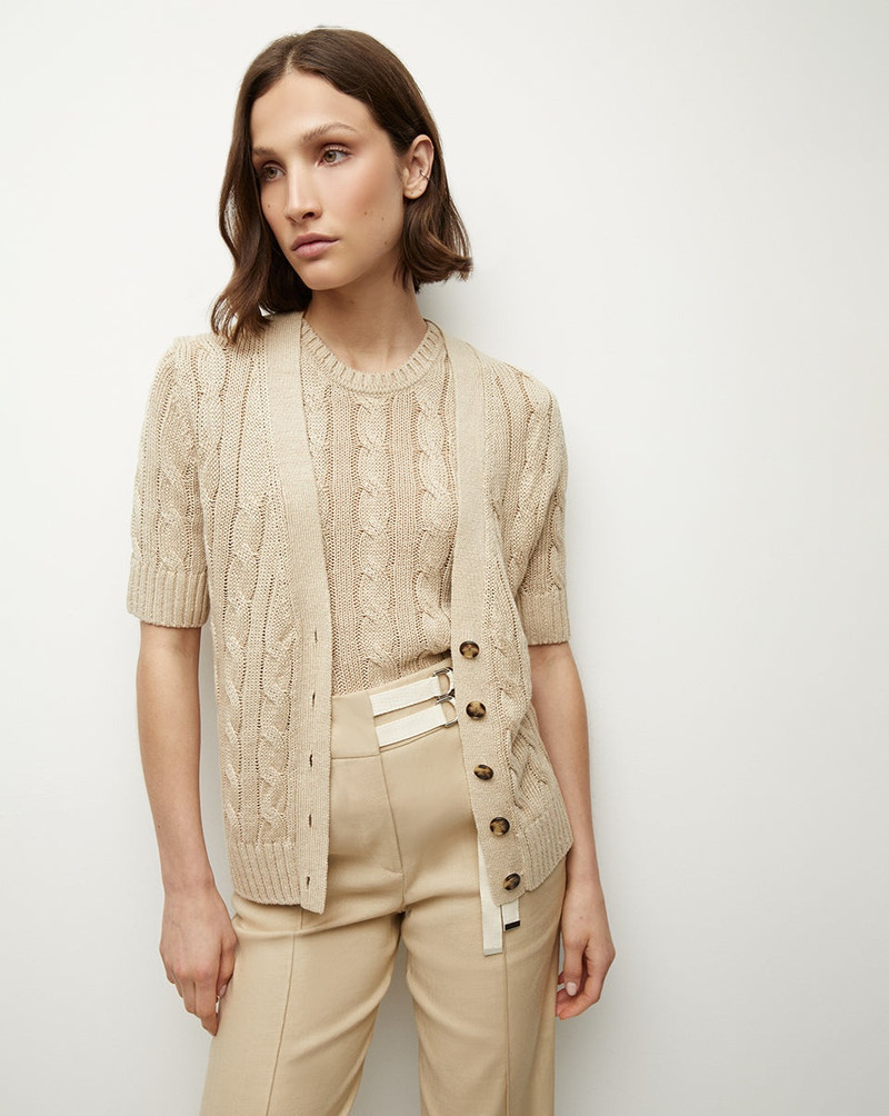 VERONICA BEARD JULIETTA SILK-LINEN CARDIGAN outlook