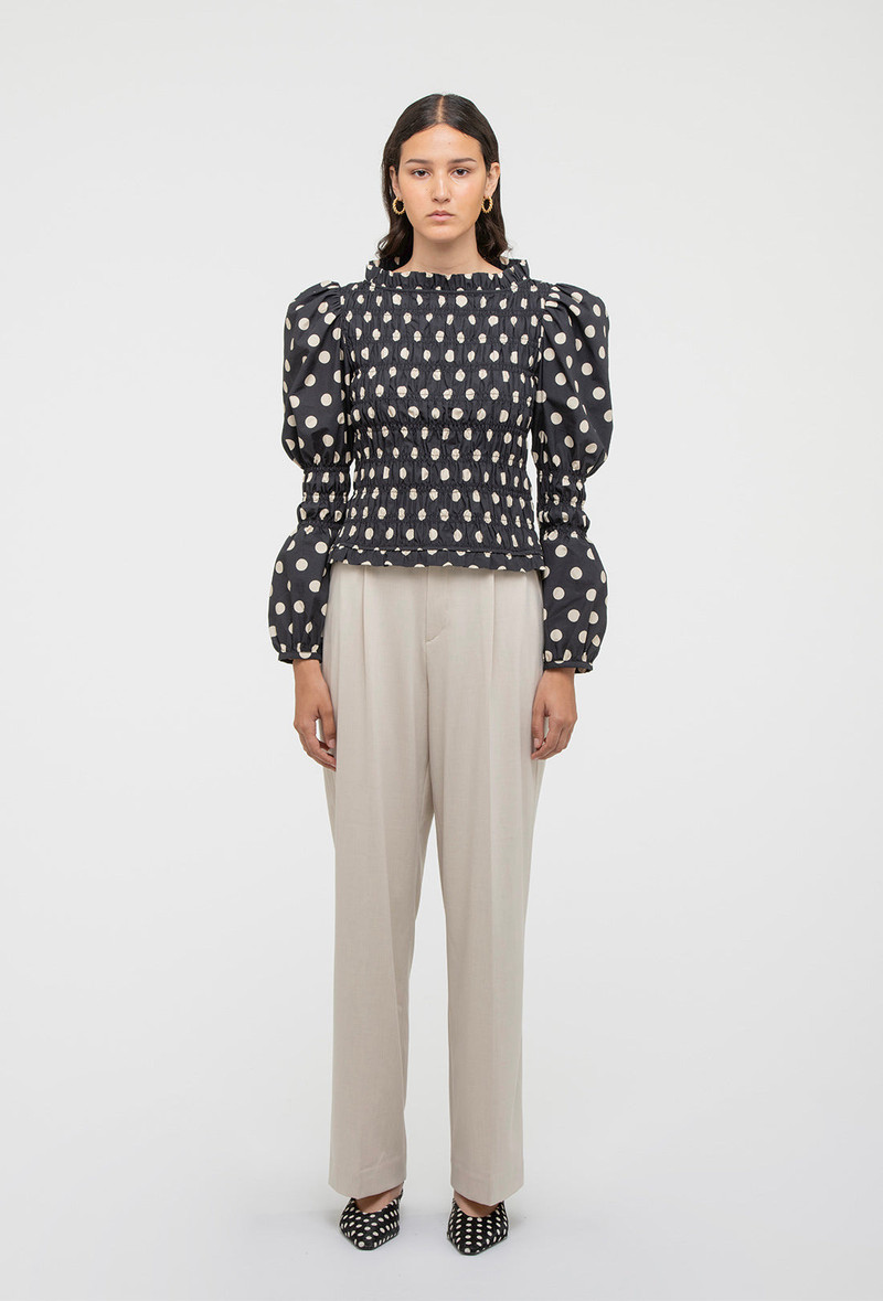 Antoon Blouse - Black/Ecru Spot 6