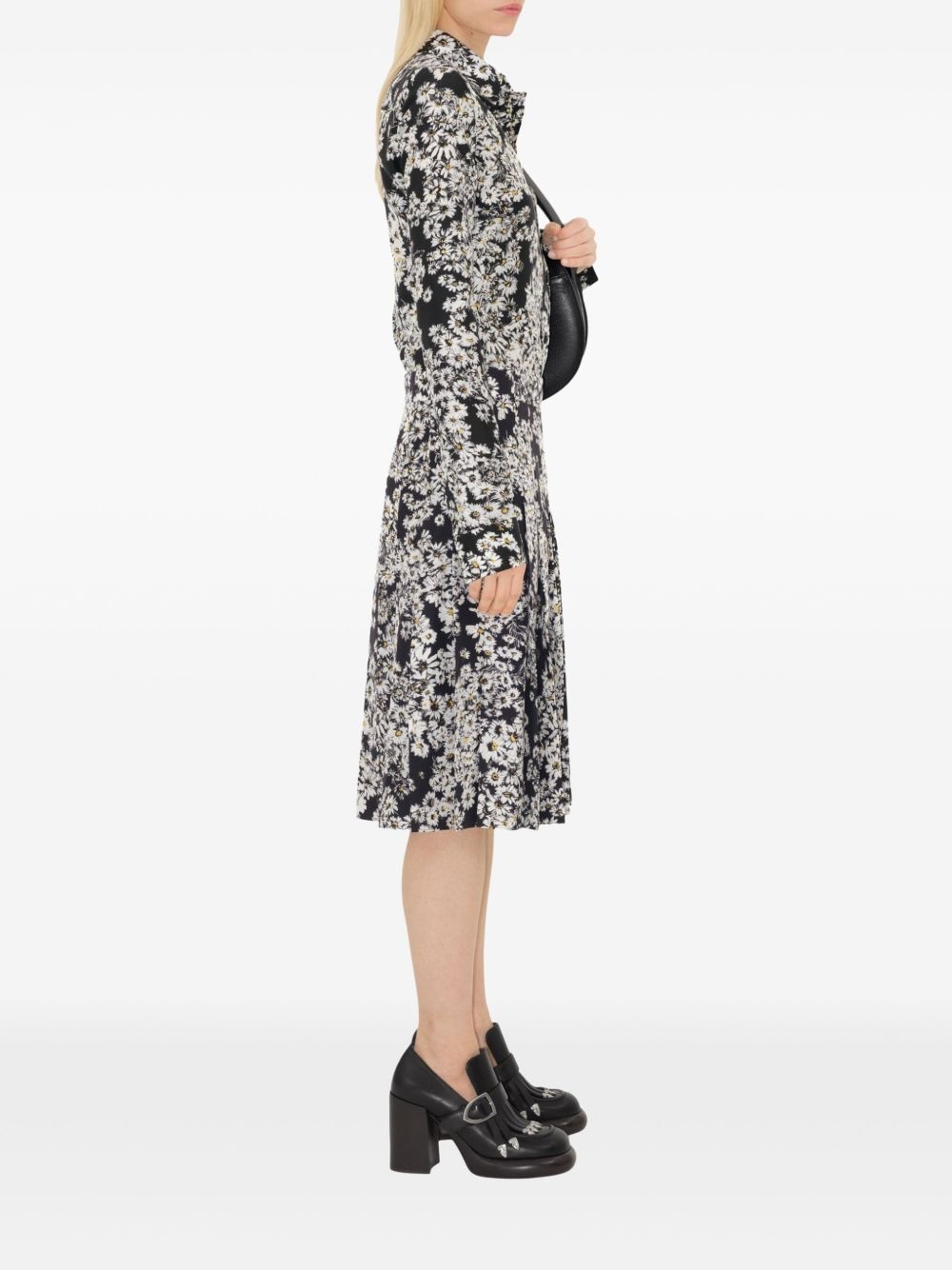 pleated floral-print skirt - 3