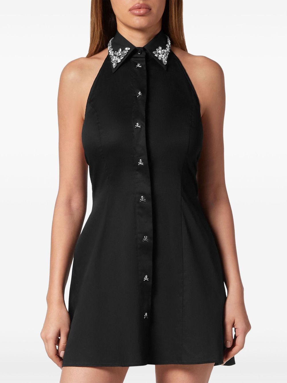 crystal-embellished sleeveless minidress - 3