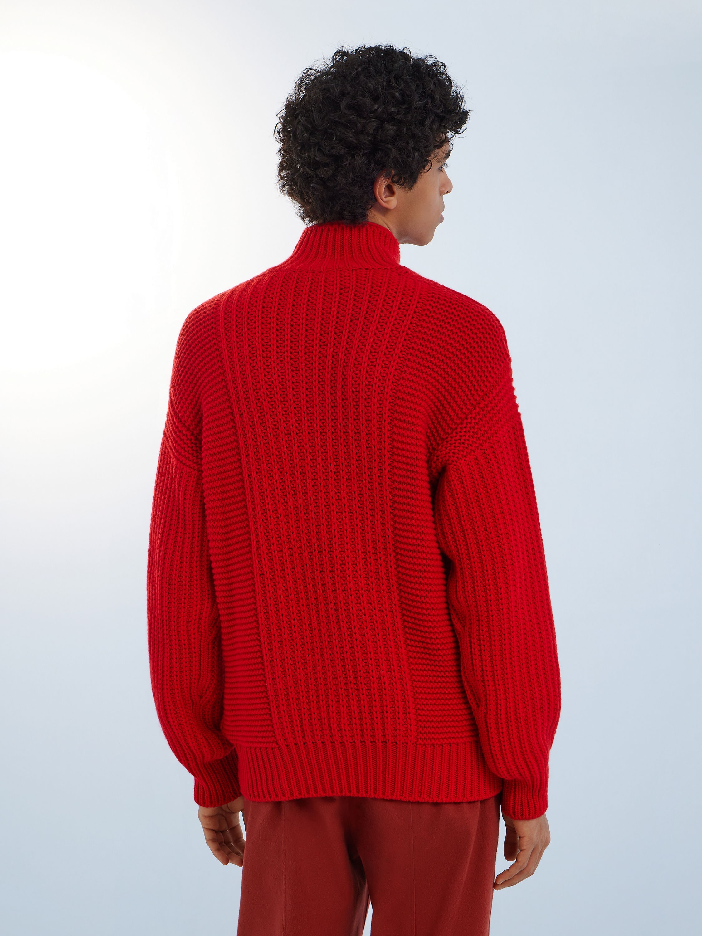 RED OASI CASHMERE HIGH NECK - 3