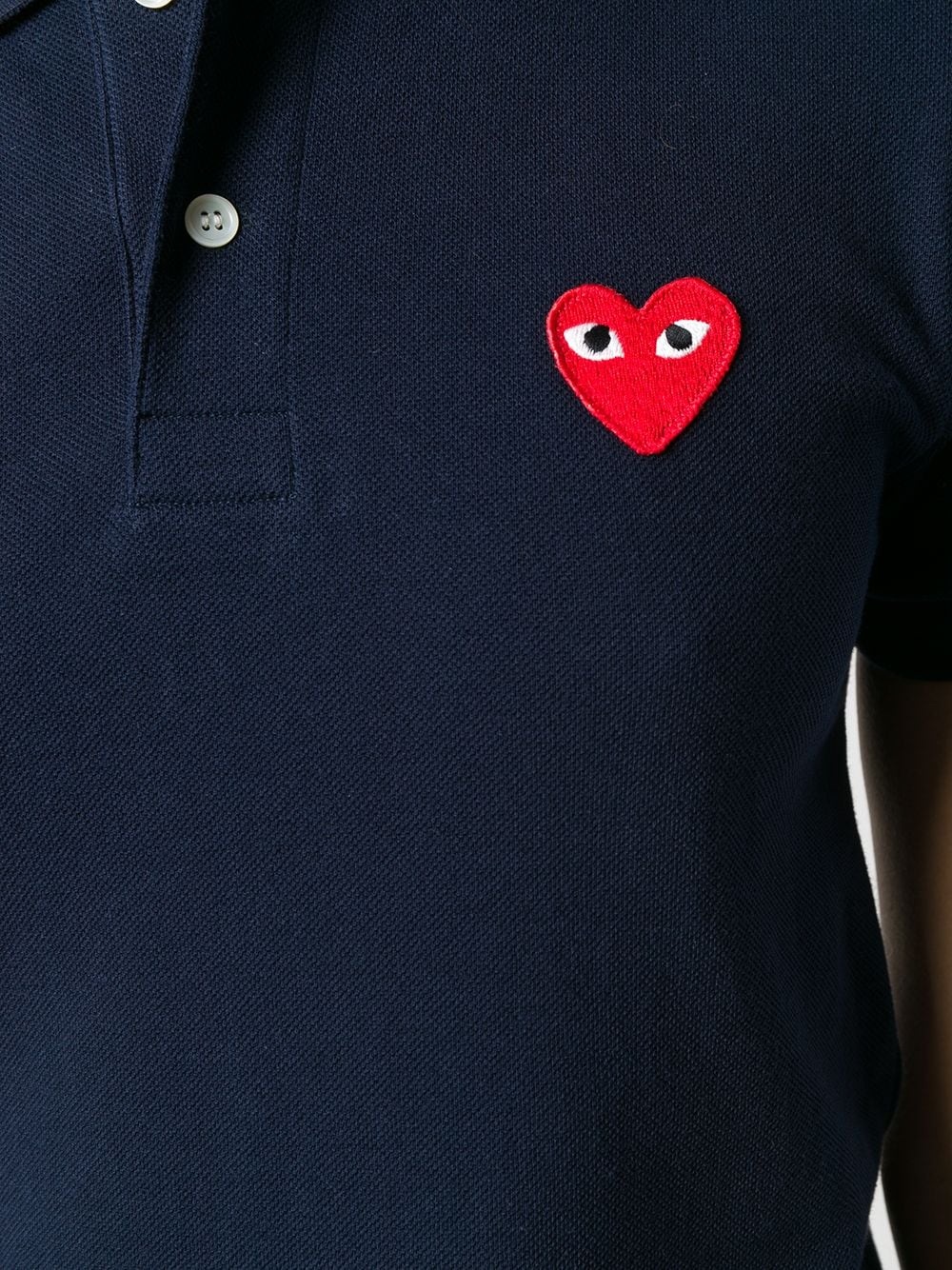 embroidered heart polo shirt - 5