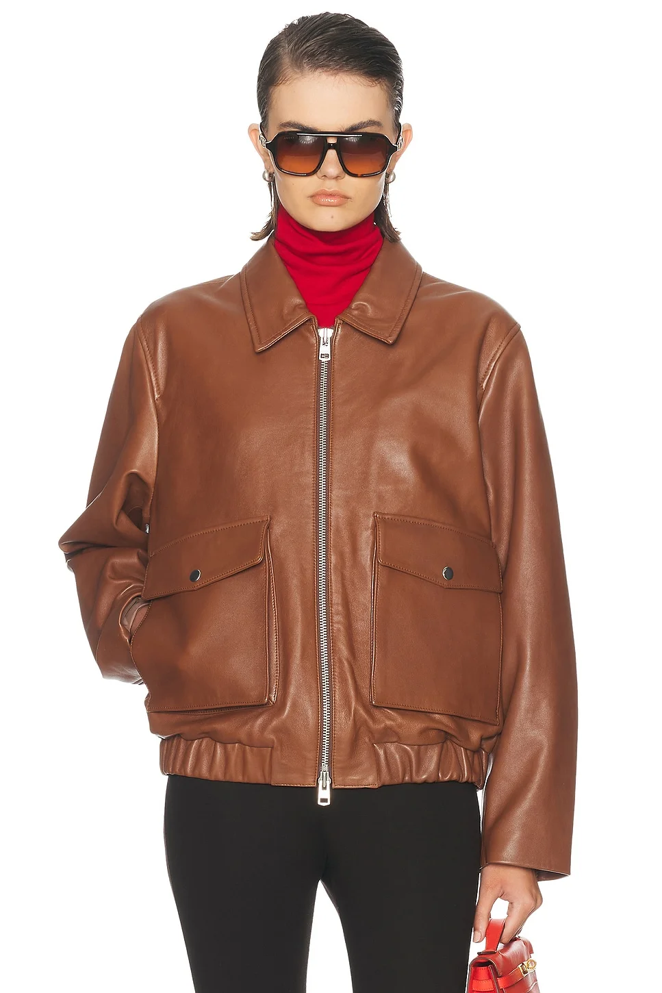 Zip Front Bomber Jacket - 1