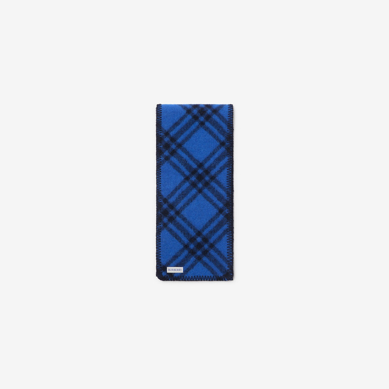 Narrow Check Wool Scarf 4