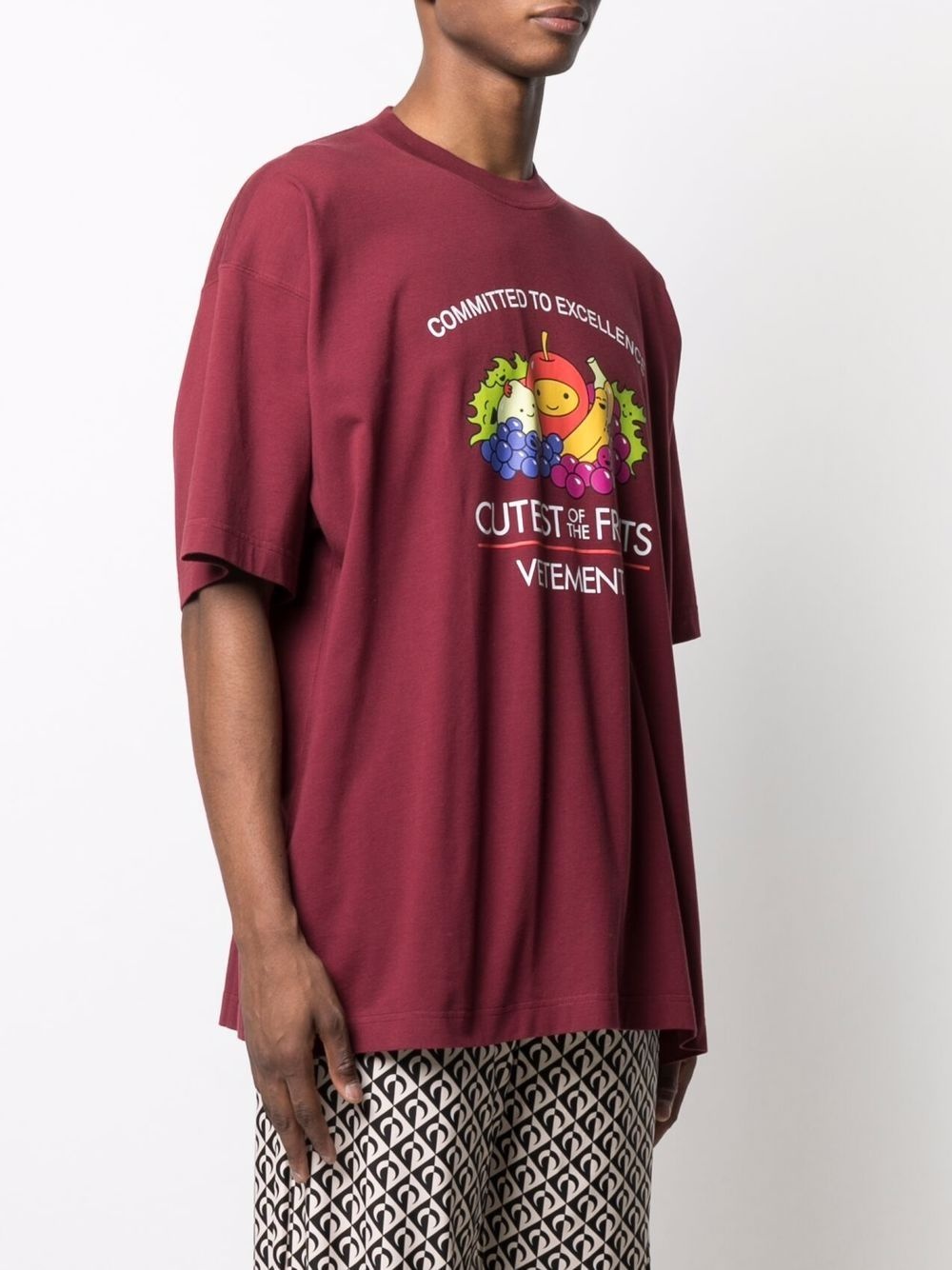 fruit-print oversized T-shirt - 4