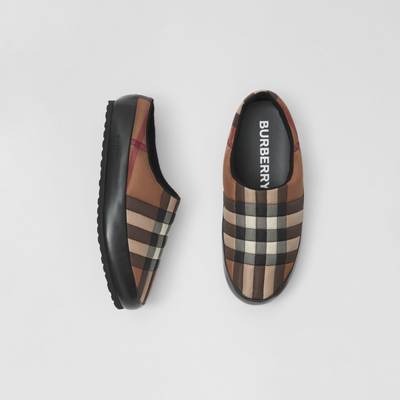 Burberry Check Nylon and Lambskin Slippers outlook