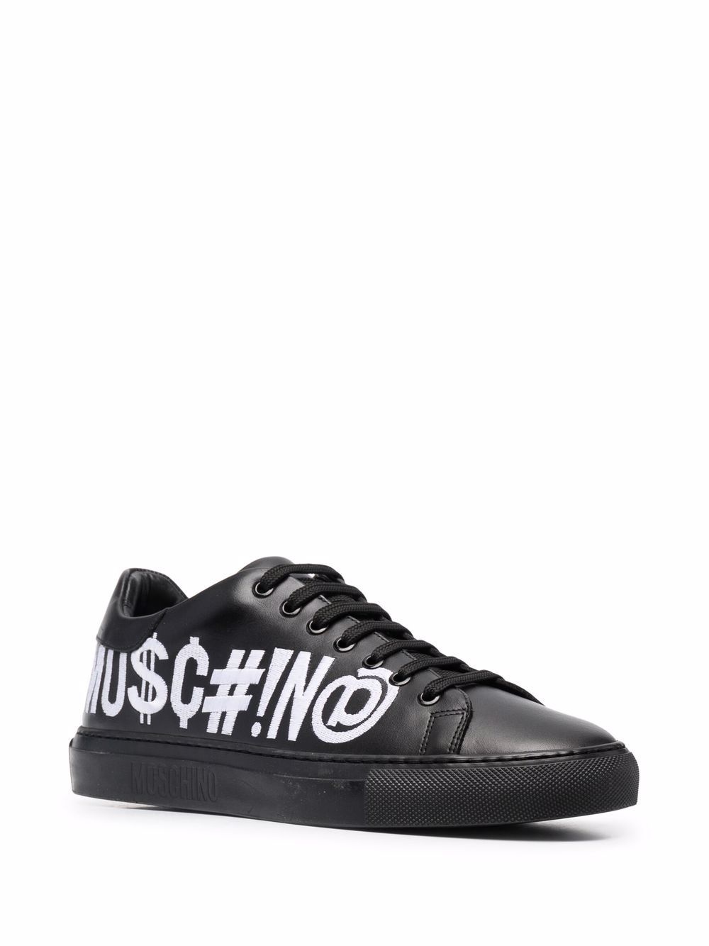 Symbols logo embroidered lace-up sneakers - 2