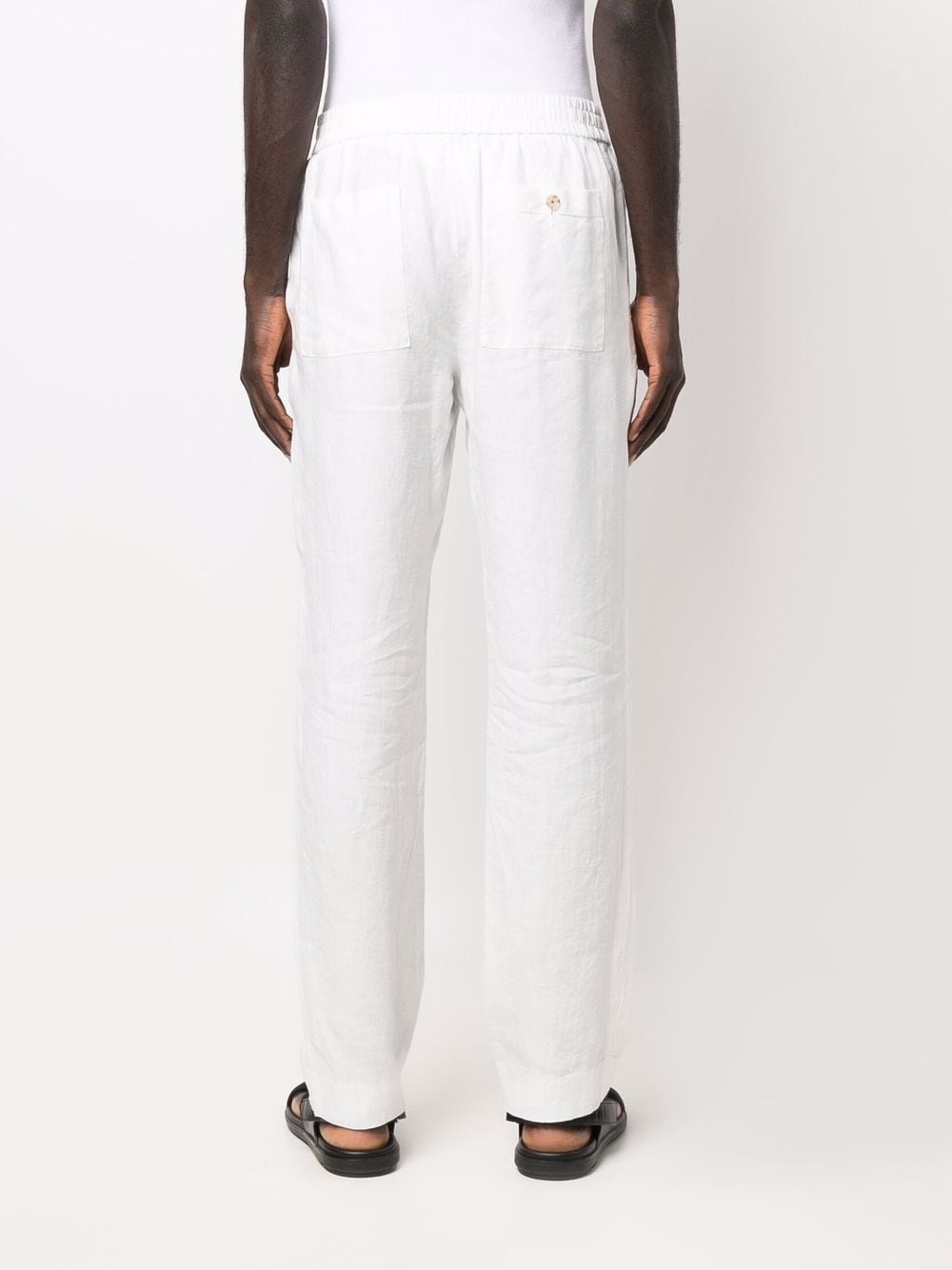 drawstring straight-leg trousers - 4