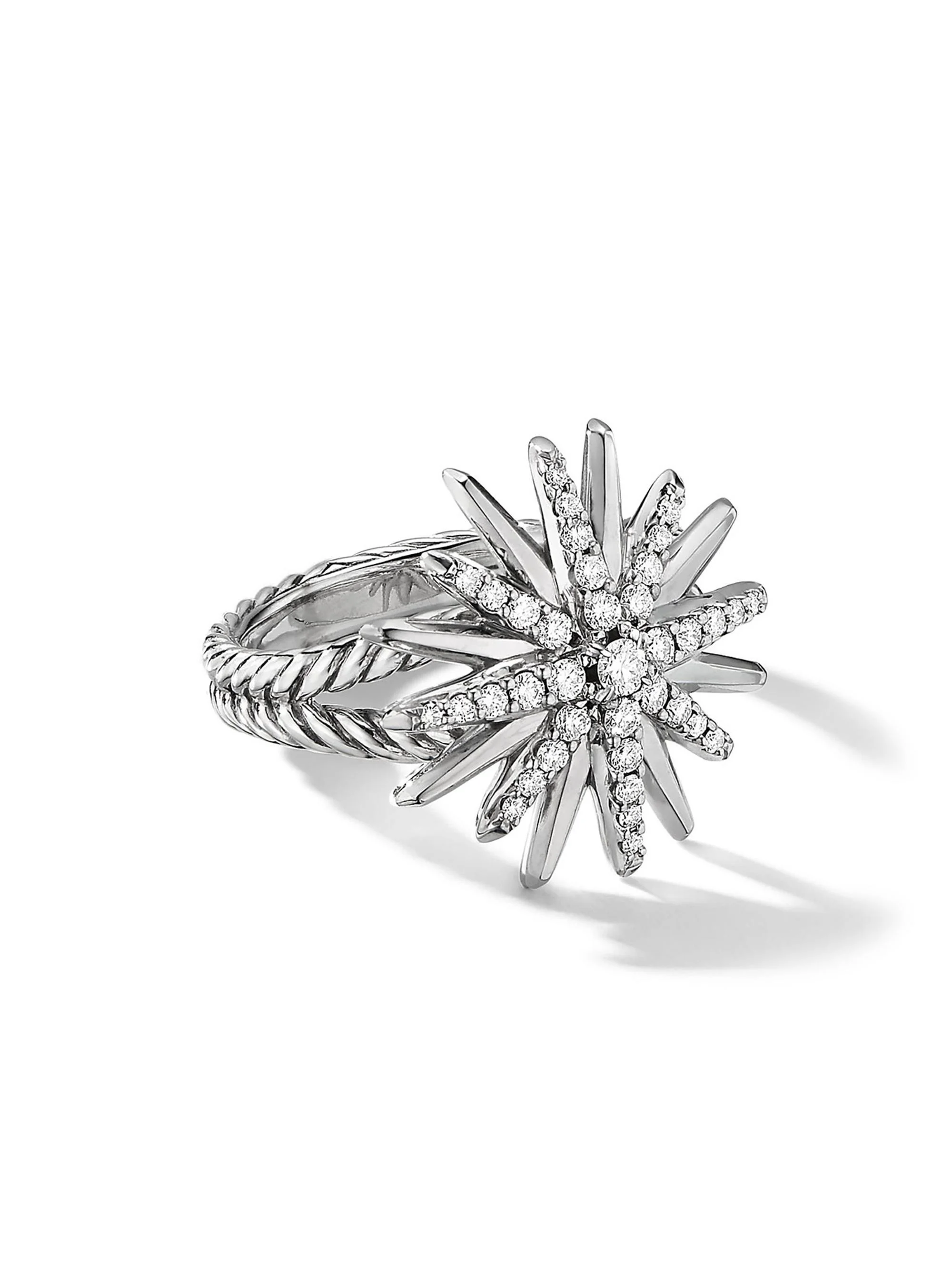 Women's Starburst Ring In Sterling Silver - Silver - 1