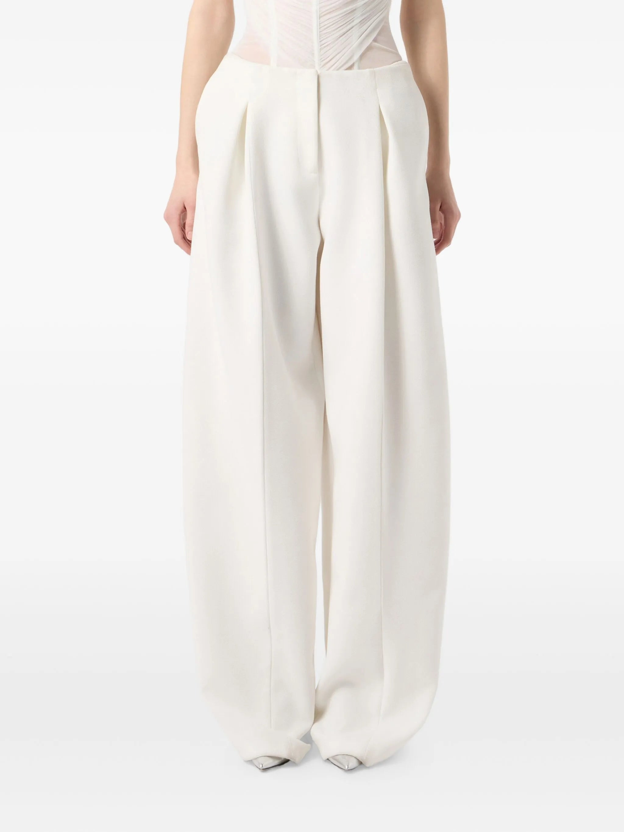 Blumarine Pleated Wide-leg Trousers - 3