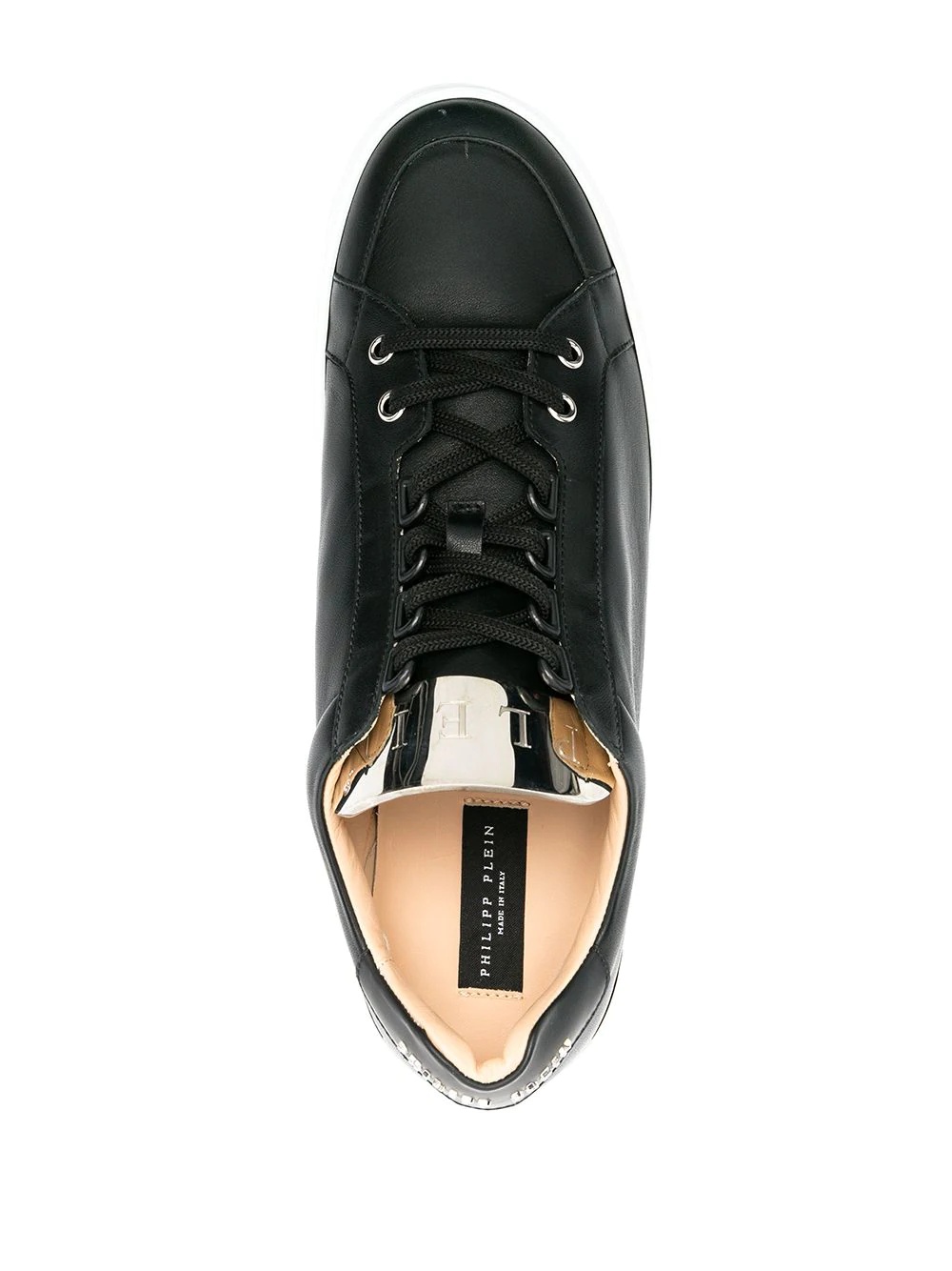 tonal leather trainers - 4