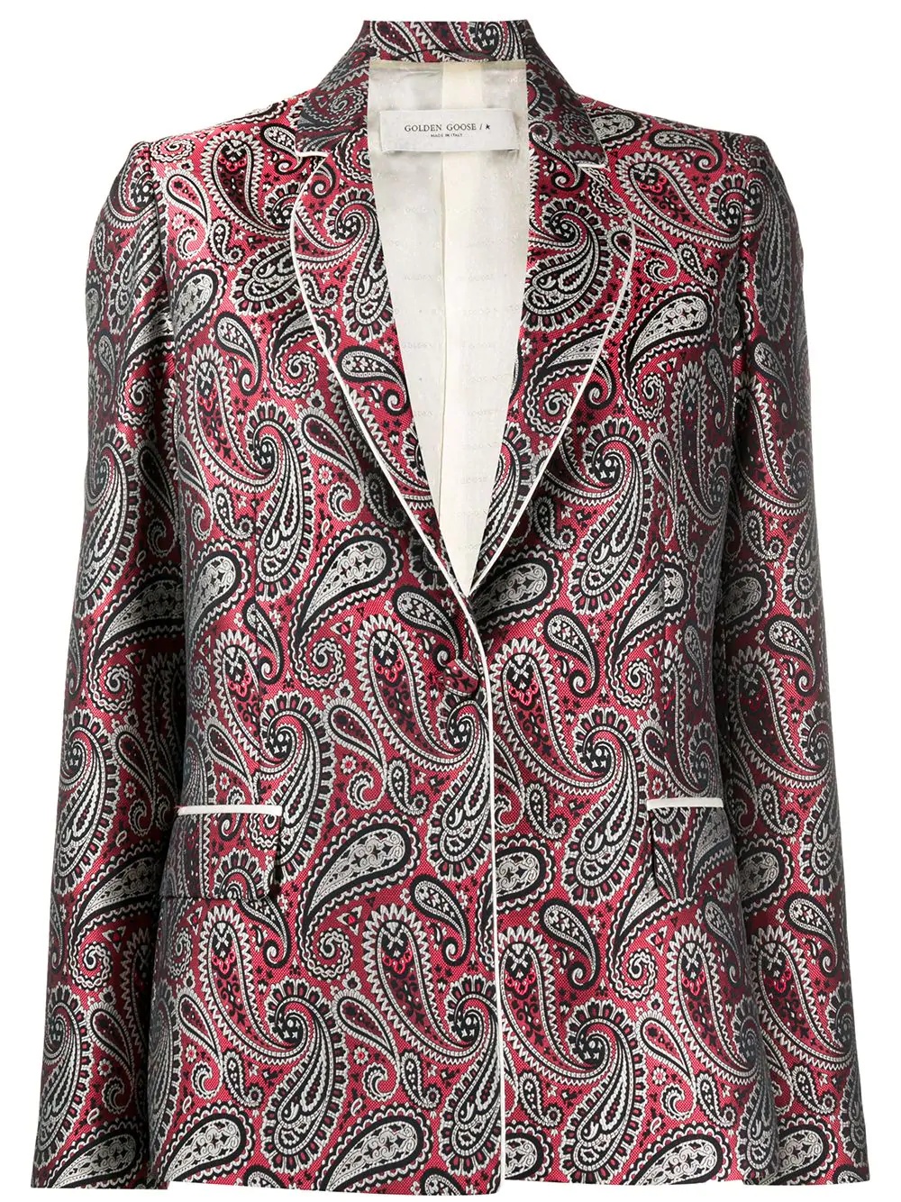 paisley pattern suit jacket - 1