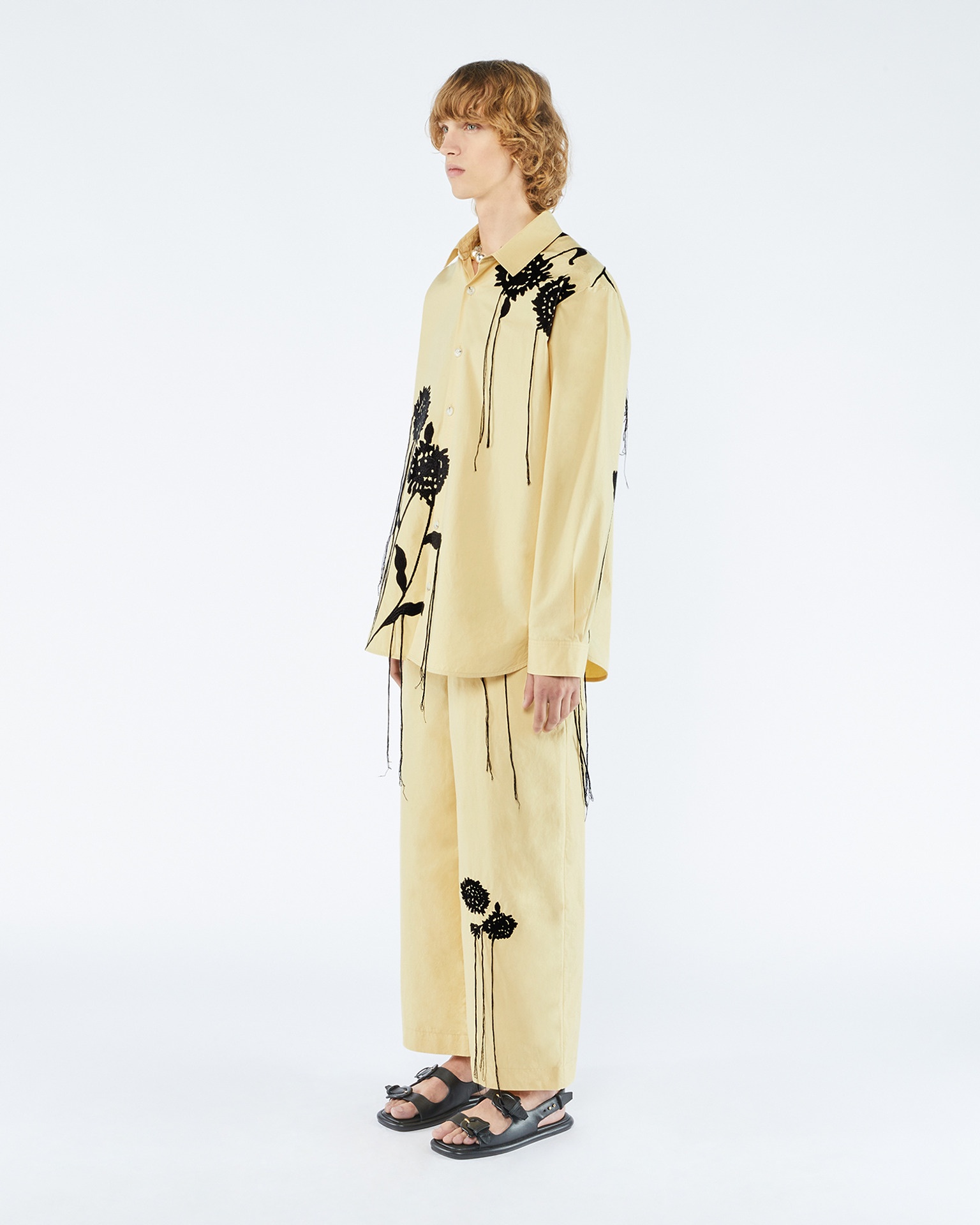 JARI - Embroidered poplin shirt - Vintage creme - 3