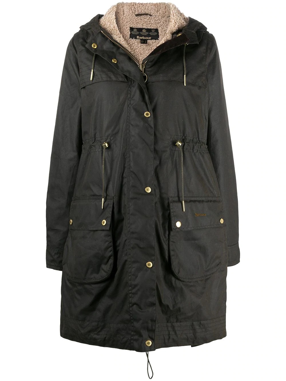 hooded parka coat - 1