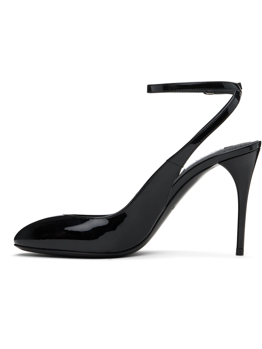 Black Patent Calfskin Slingback 90 Heels - 3