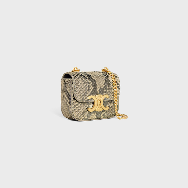 CELINE MINI CHAIN CLAUDE IN PEARLY PYTHON outlook