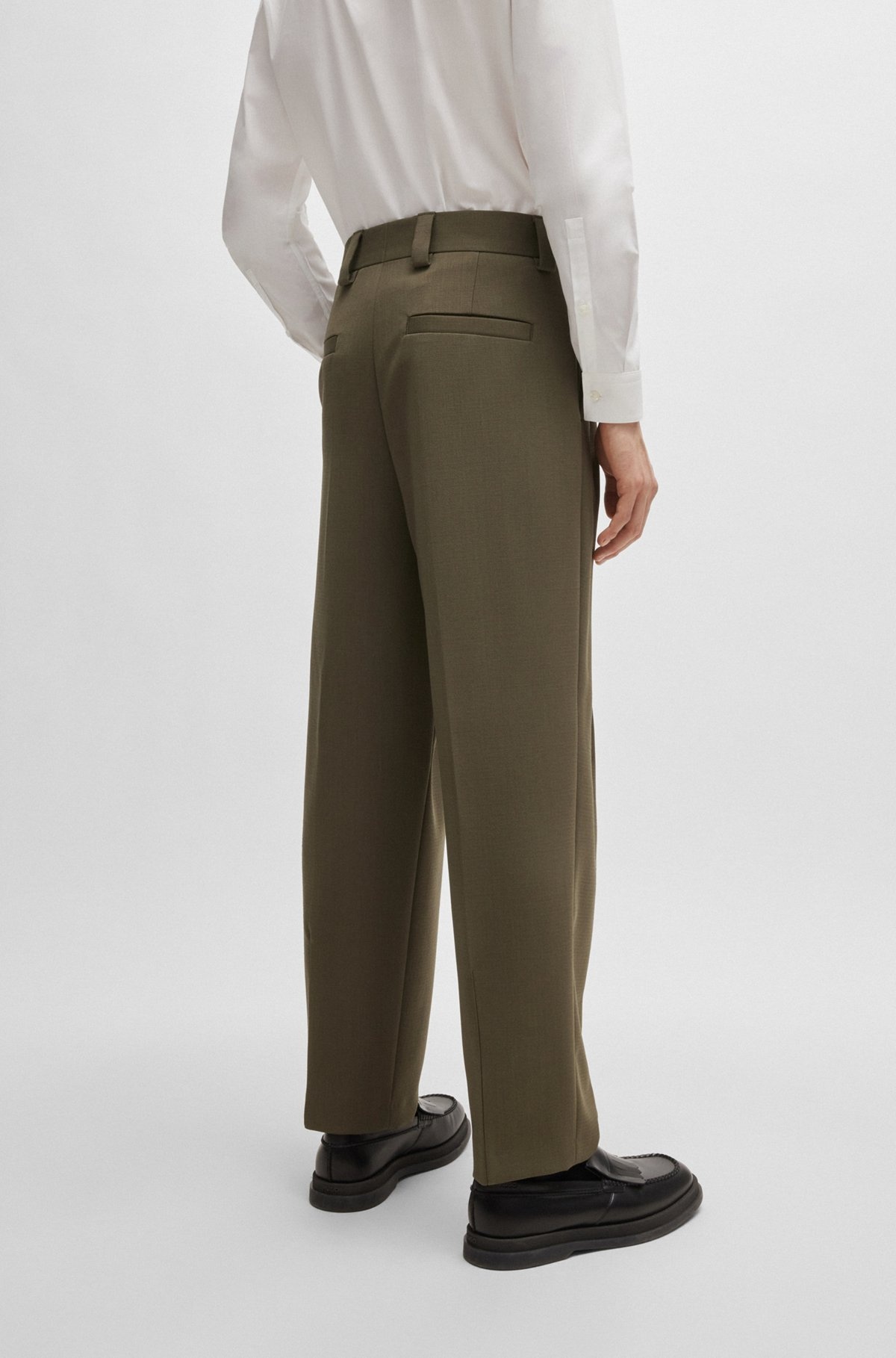 TAILORED TROUSERS IN A STRETCH-WOOL BLEND - 4