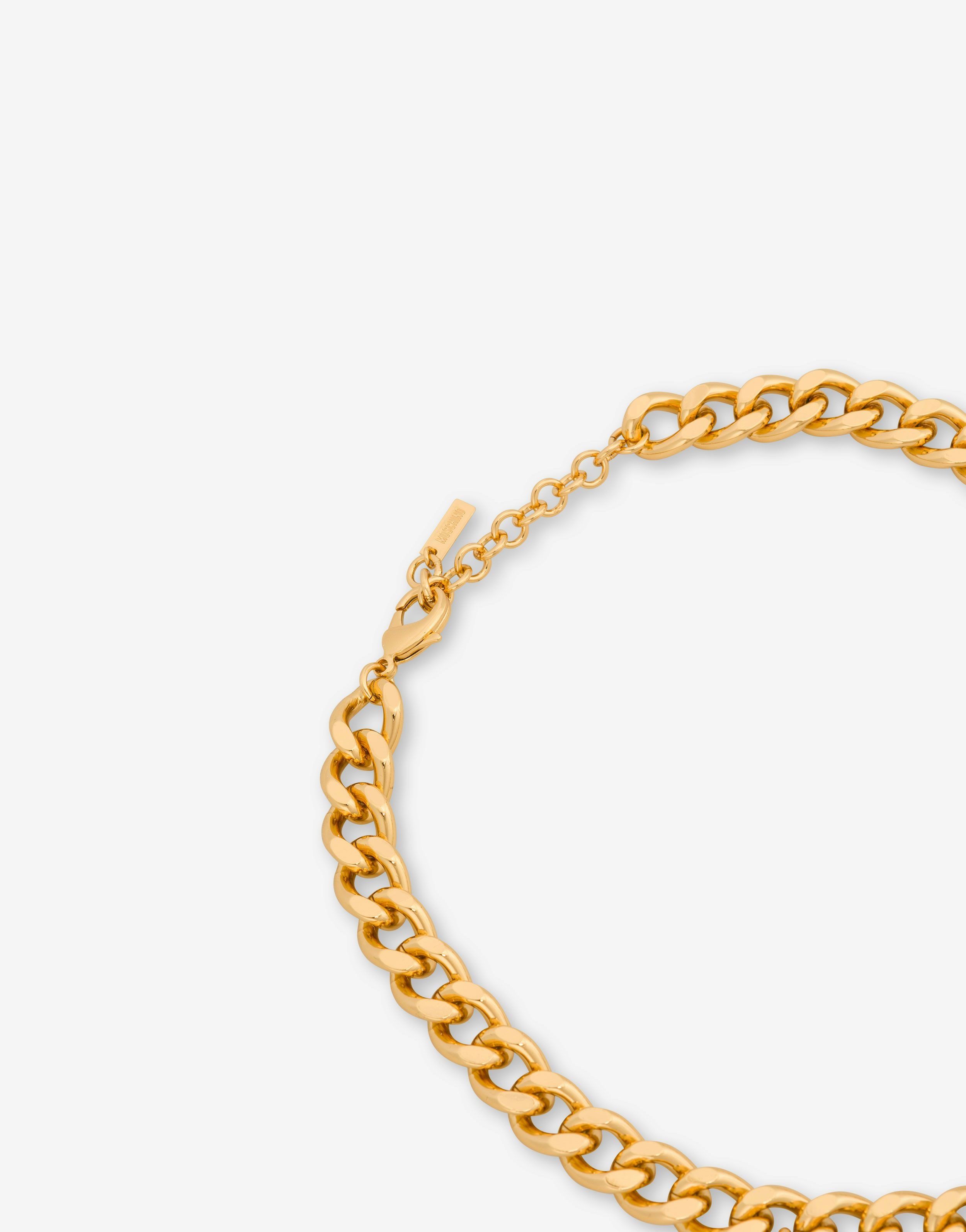 GOLD HEART BUTTONS NECKLACE WITH CHARM - 3