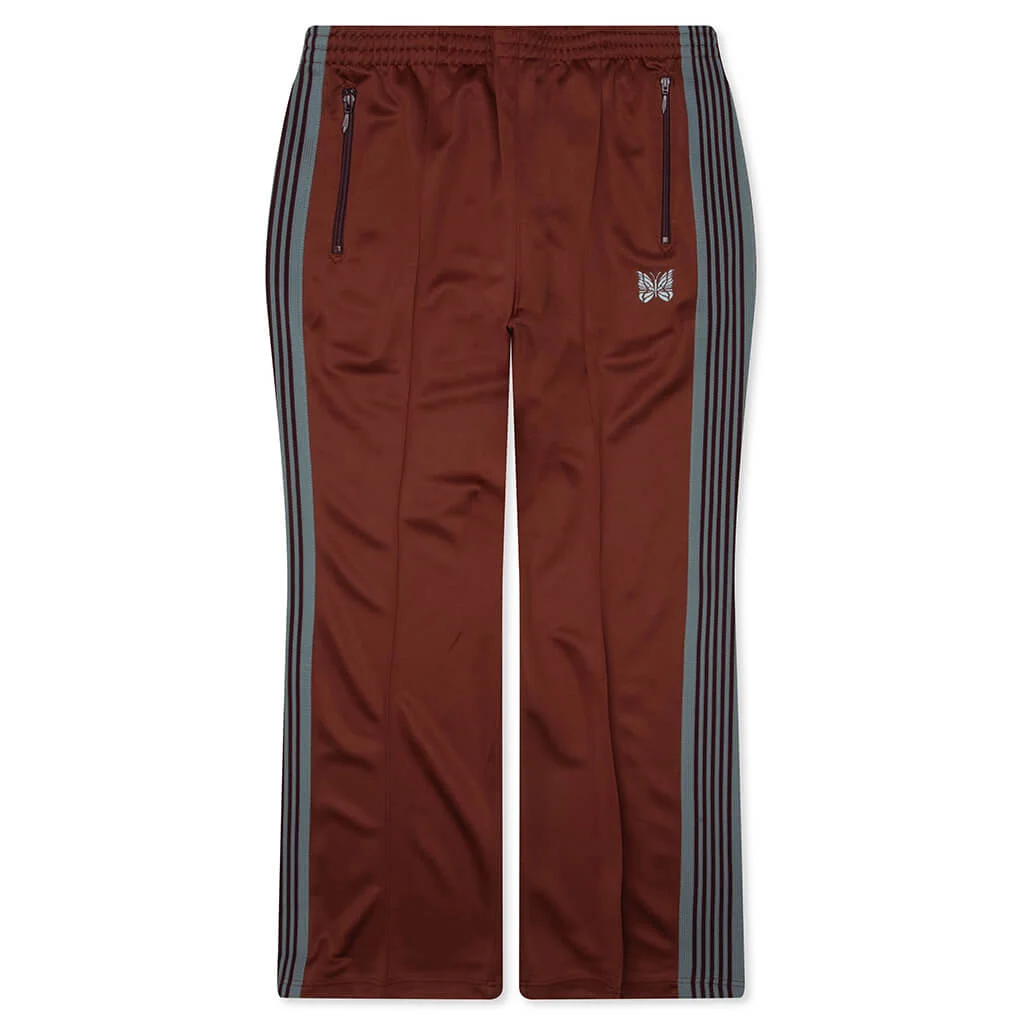 POLY SMOOTH BOOT-CUT TRACK PANT - RUST - 1