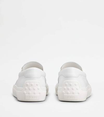 Tod's SLIP-ONS IN LEATHER - WHITE outlook