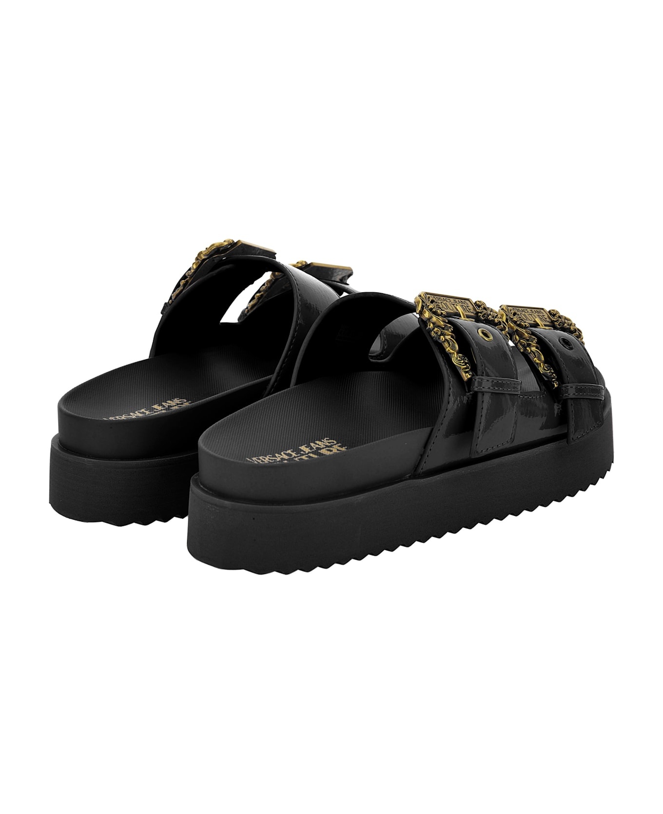 Versace Jeans Couture Black Slides - 2