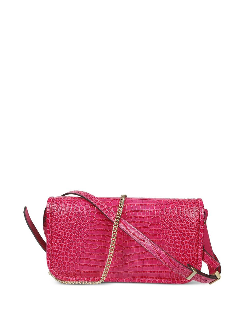 PINKO small Love Box crocodile-effect crossbody bag outlook