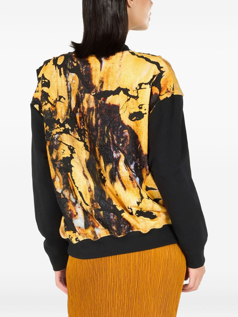 marble-print sweatshirt 4