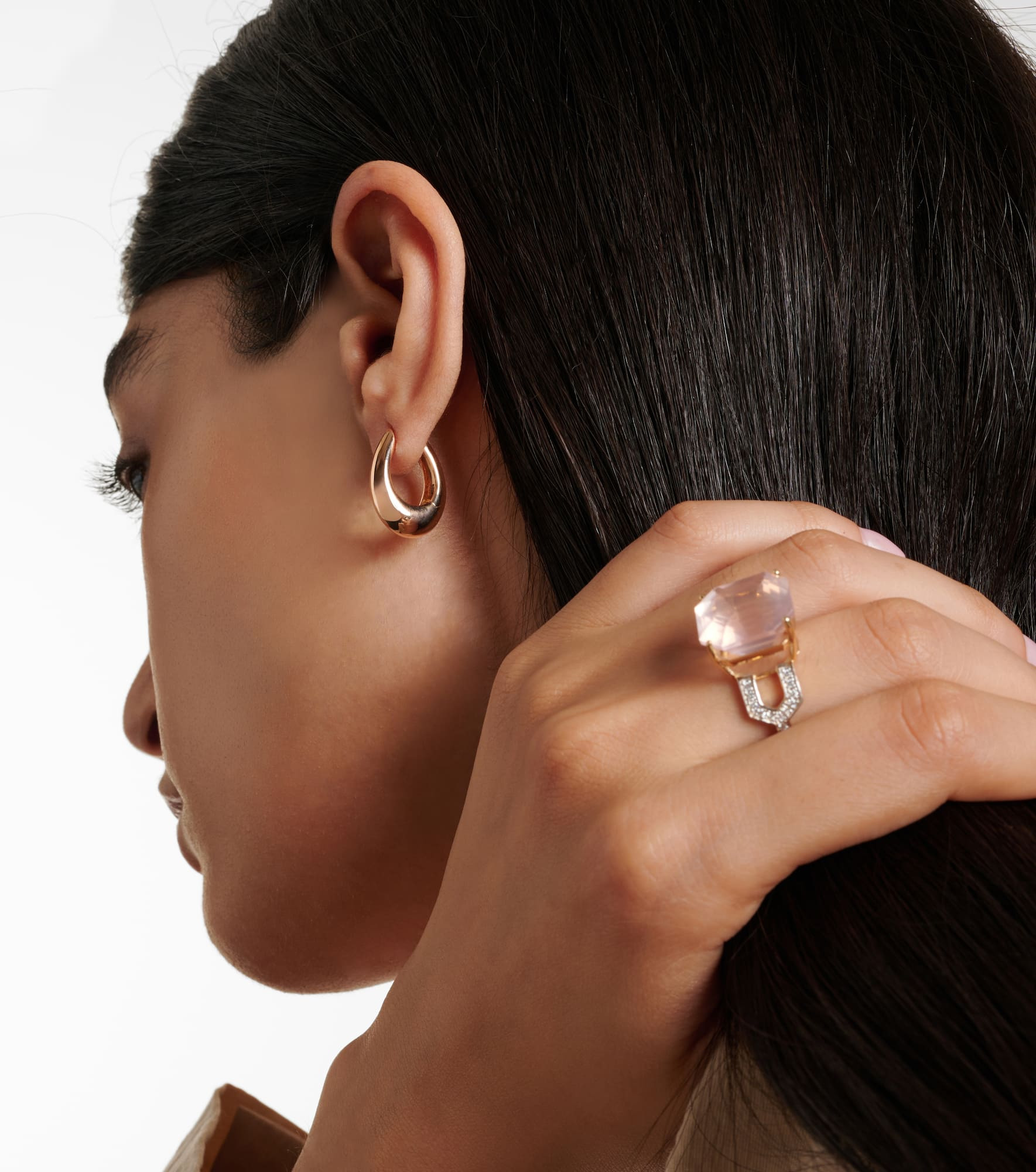 Chakra Icon 18kt rose gold earrings - 2