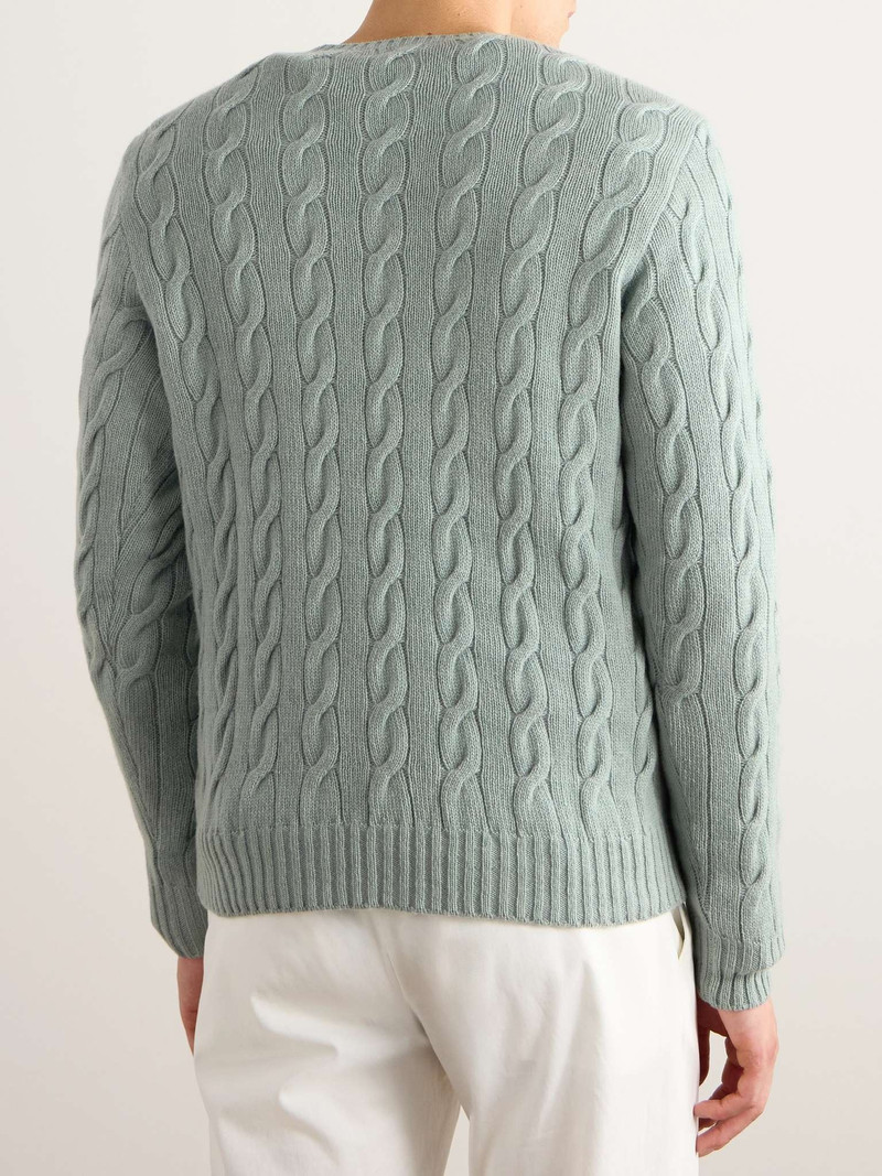 Slim-Fit Cable-Knit Cashmere Sweater 4