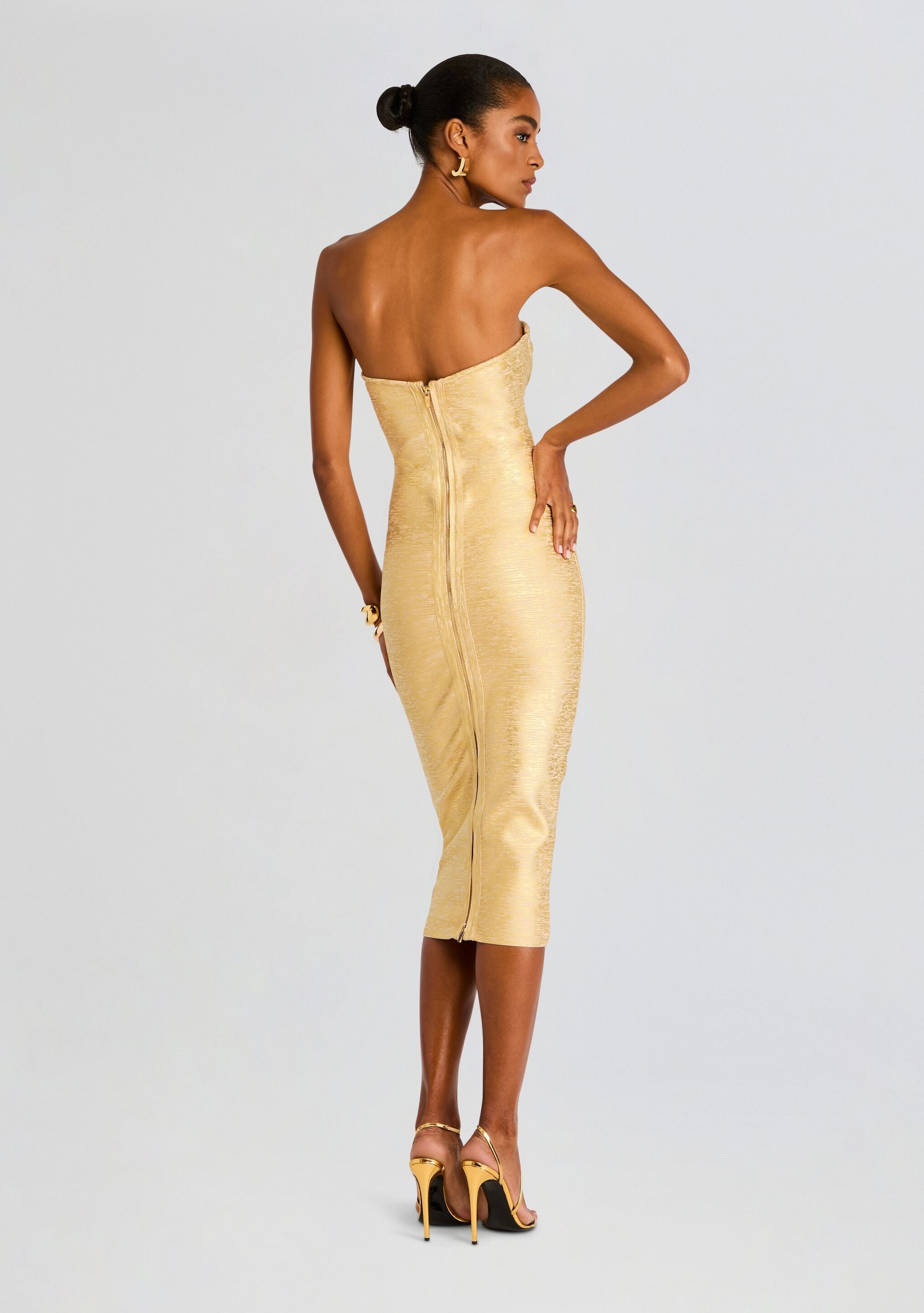 CHARLIZE COATED KNIT DRESS - 4