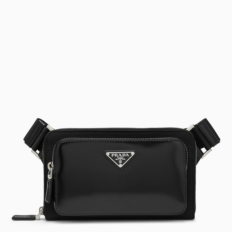 Prada Black Leather Shoulder Bag Men - 1