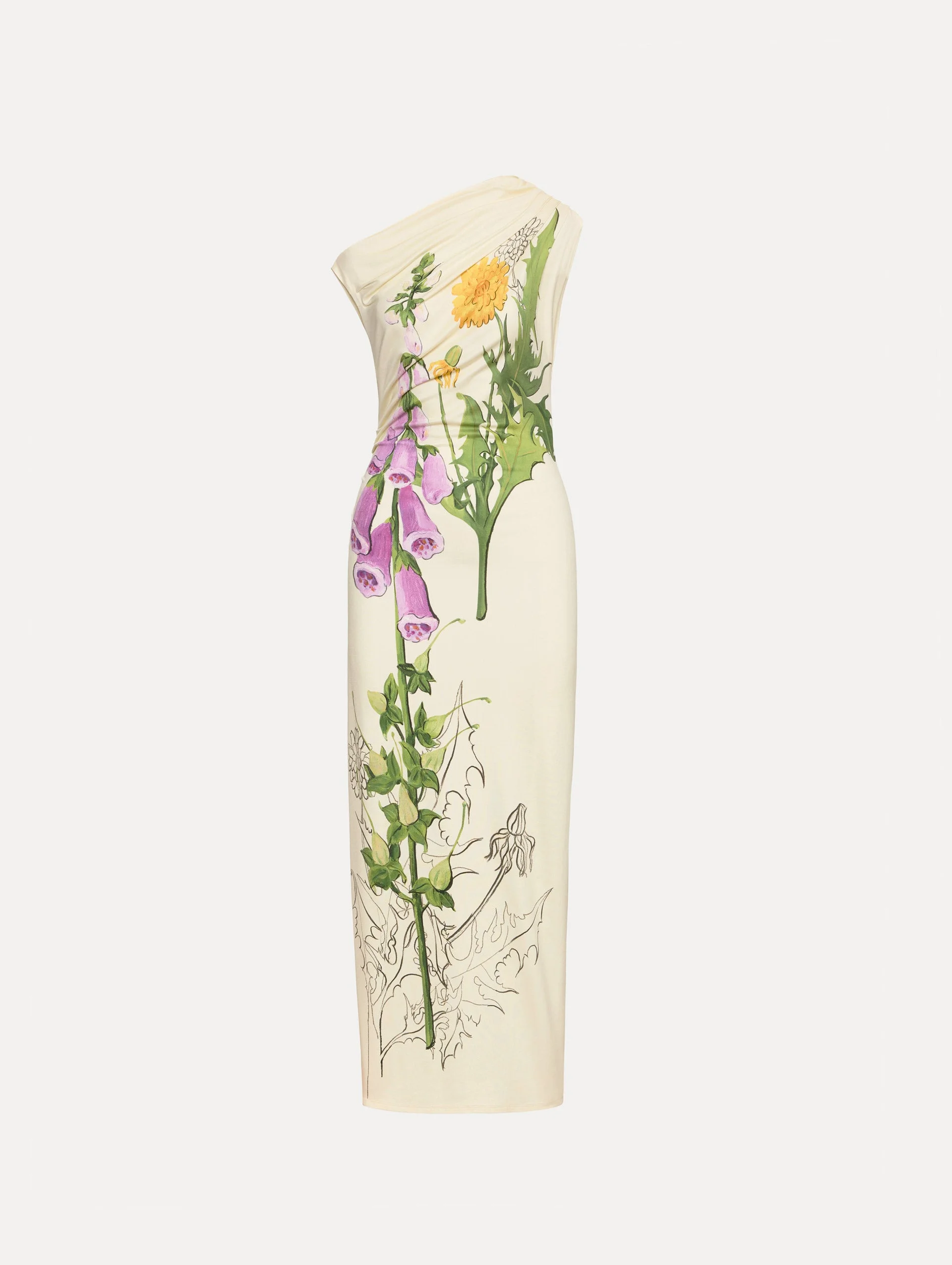 FOXGLOVE SKETCH JERSEY DRESS - 1