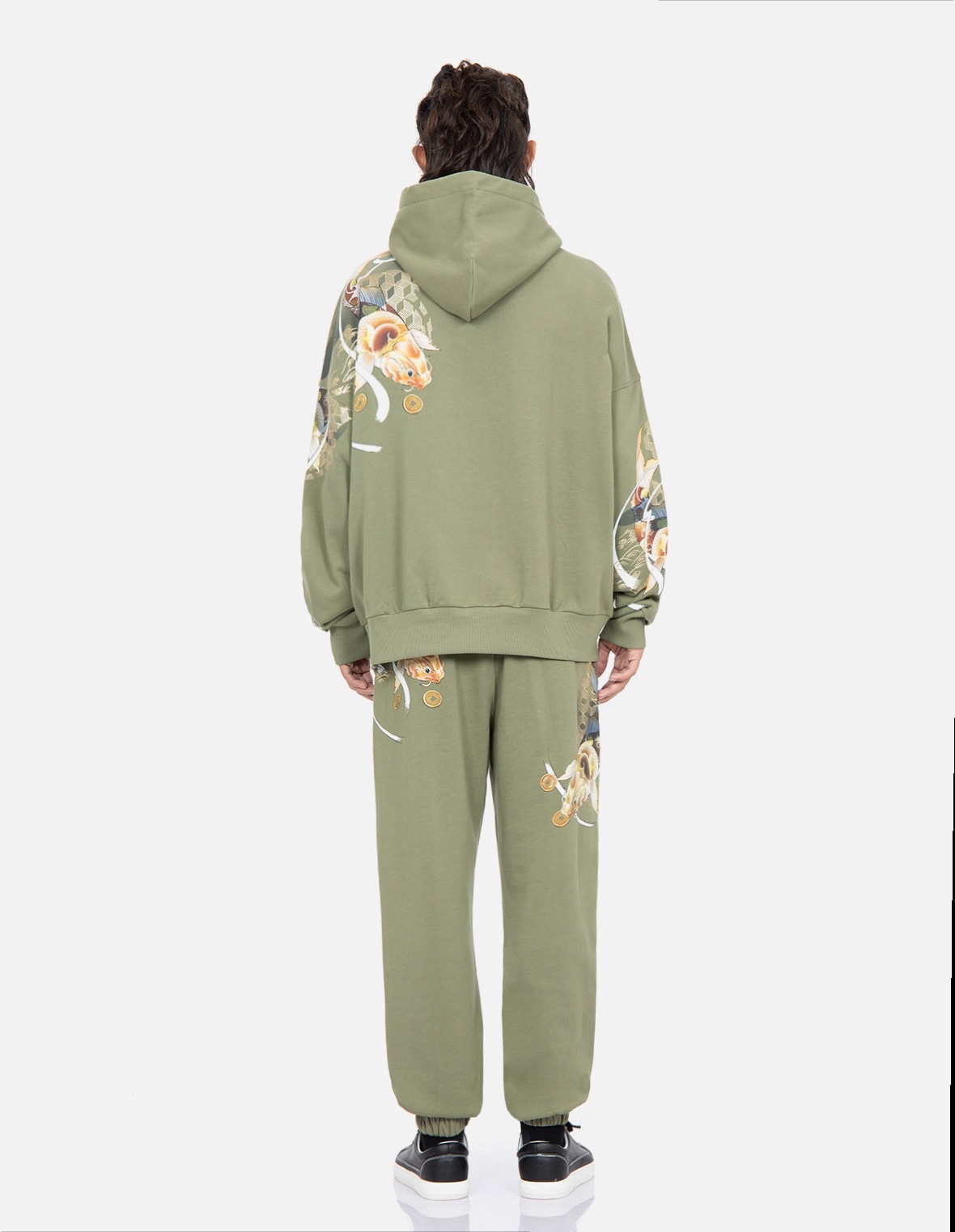 TATTOO KOI PRINT SWEATPANTS - 5