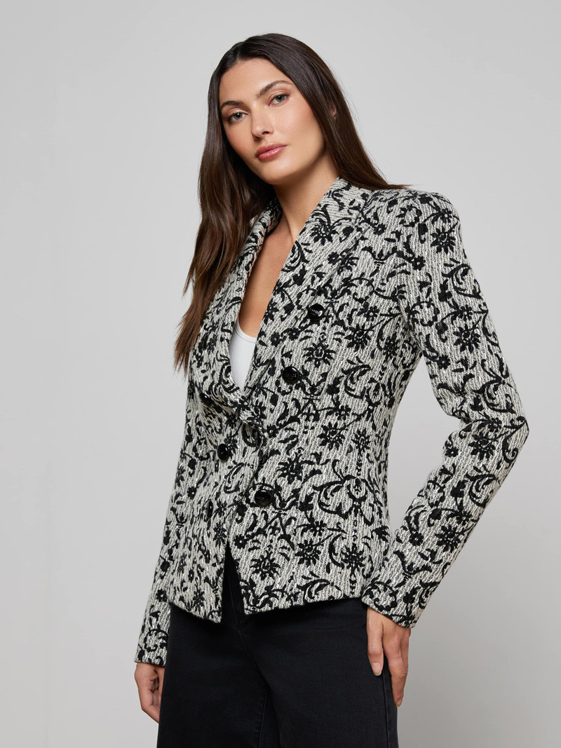 Bethany Flocked Tweed Blazer 3
