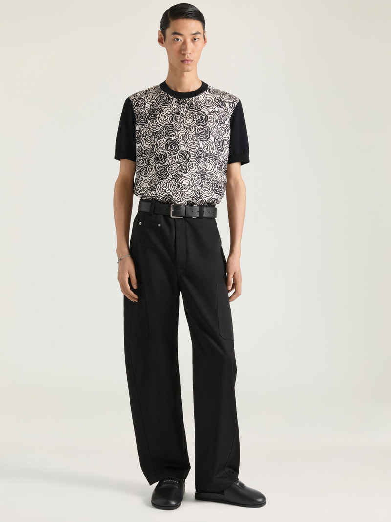 Givenchy T-SHIRT IN COTTON KNIT WITH FLOWERS PRINT outlook