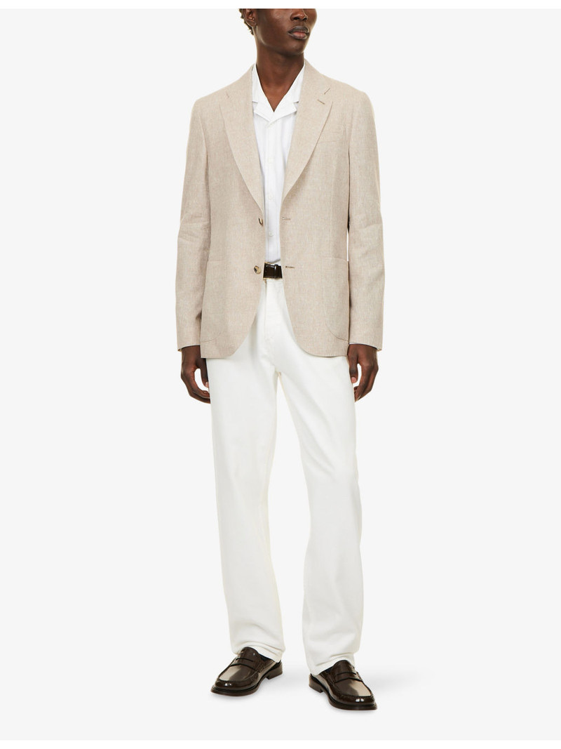 Paul Smith Single-Breasted Linen and Silk-Blend Blazer outlook