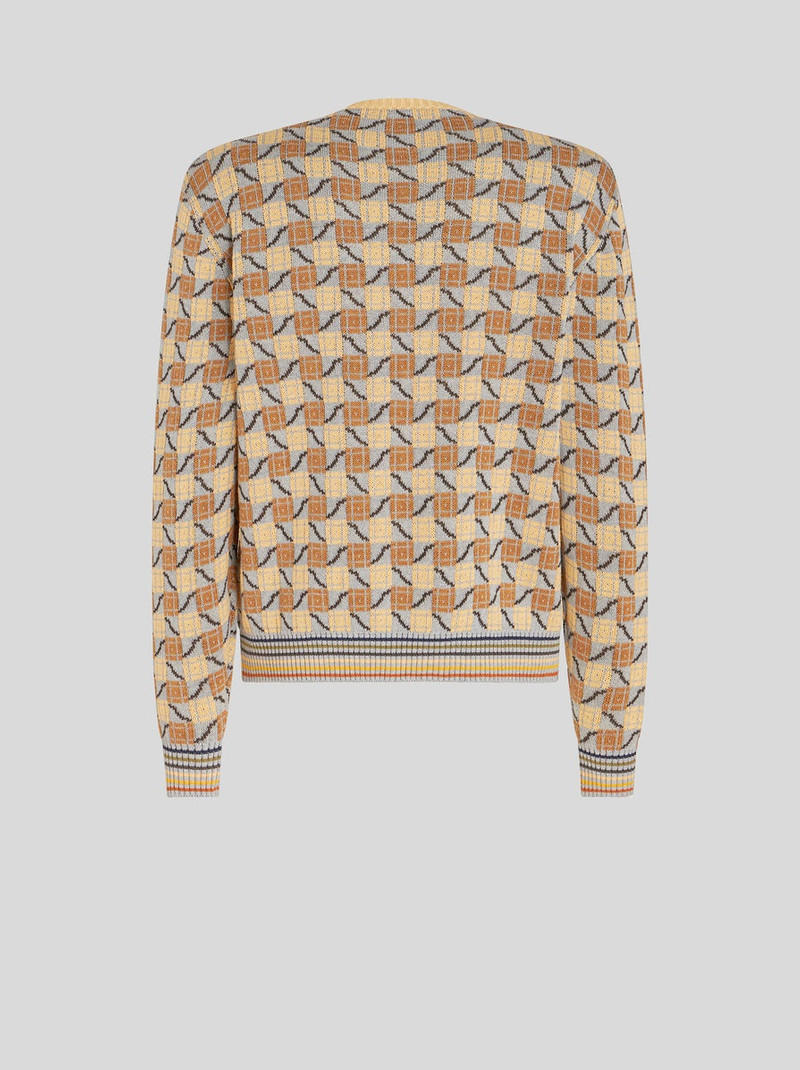 GEOMETRIC PATTERN KNITTED CARDIGAN 5