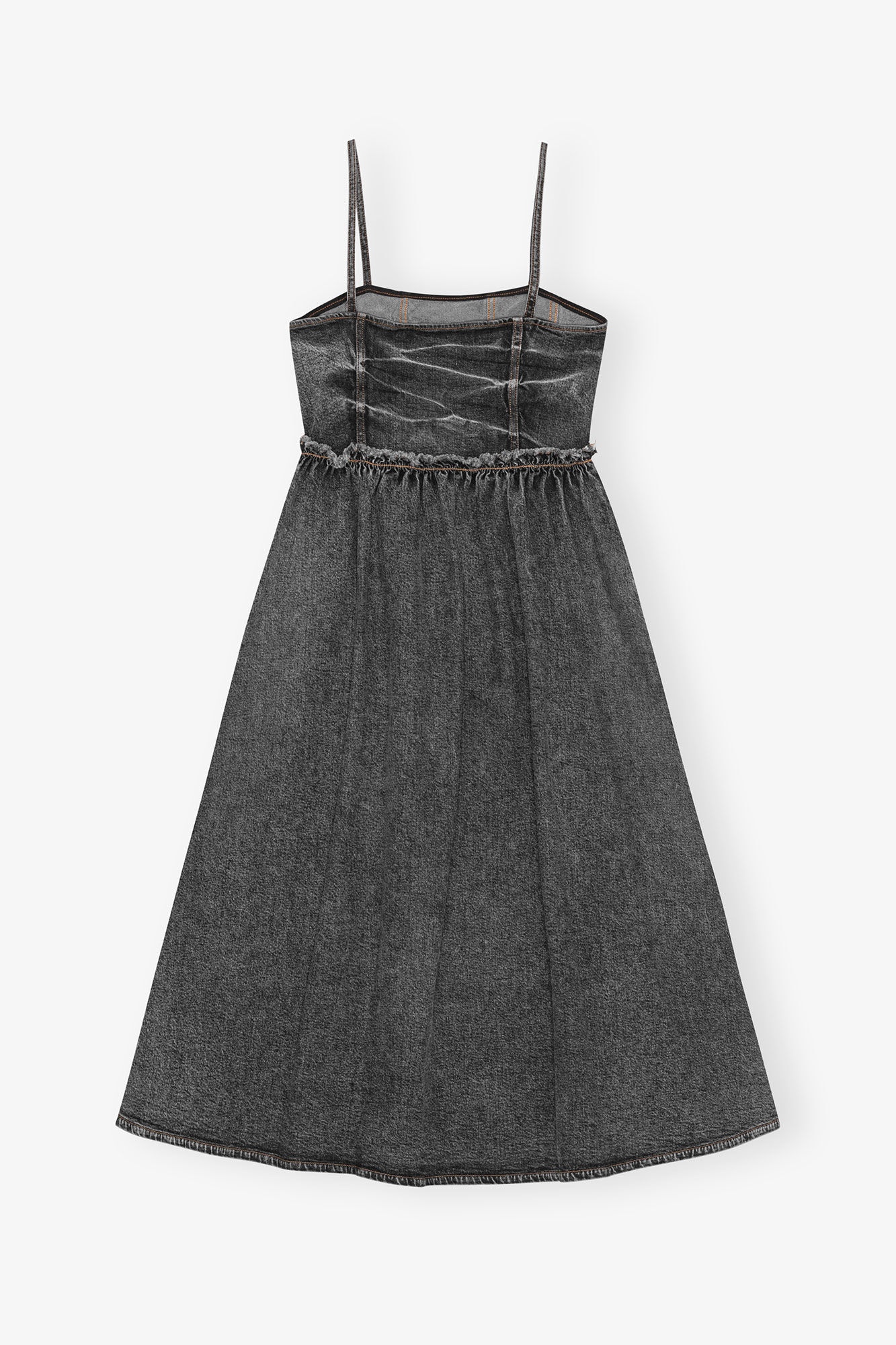 BLACK WASHED STRETCH FUTURE DENIM DRESS - 6