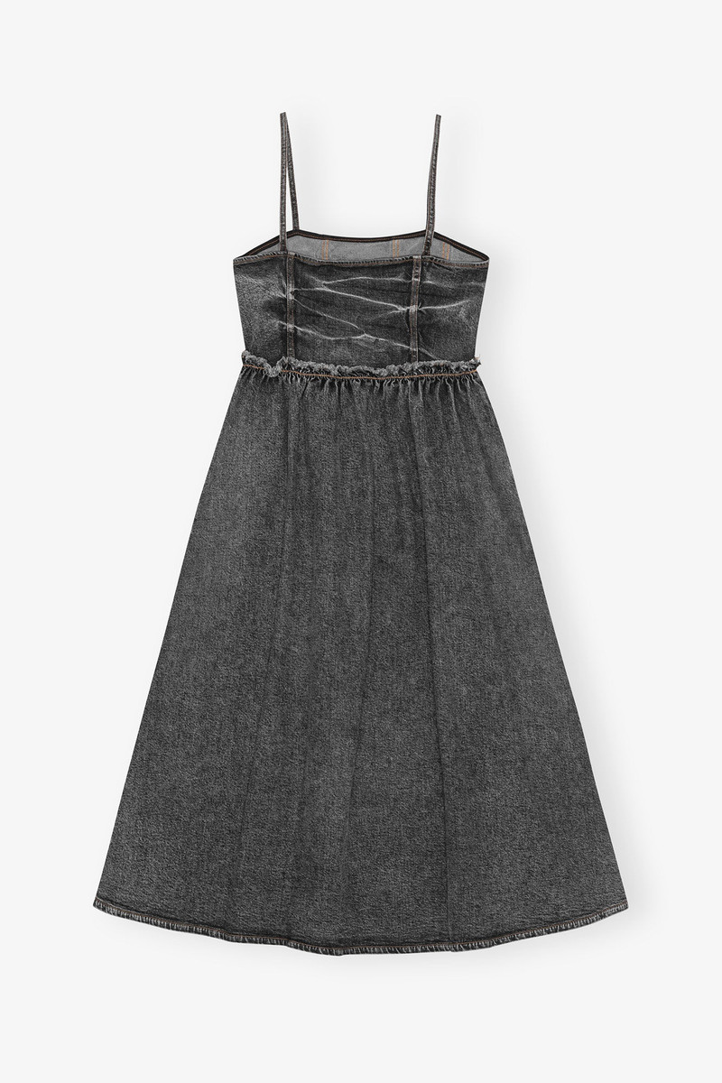 BLACK WASHED STRETCH FUTURE DENIM DRESS 6