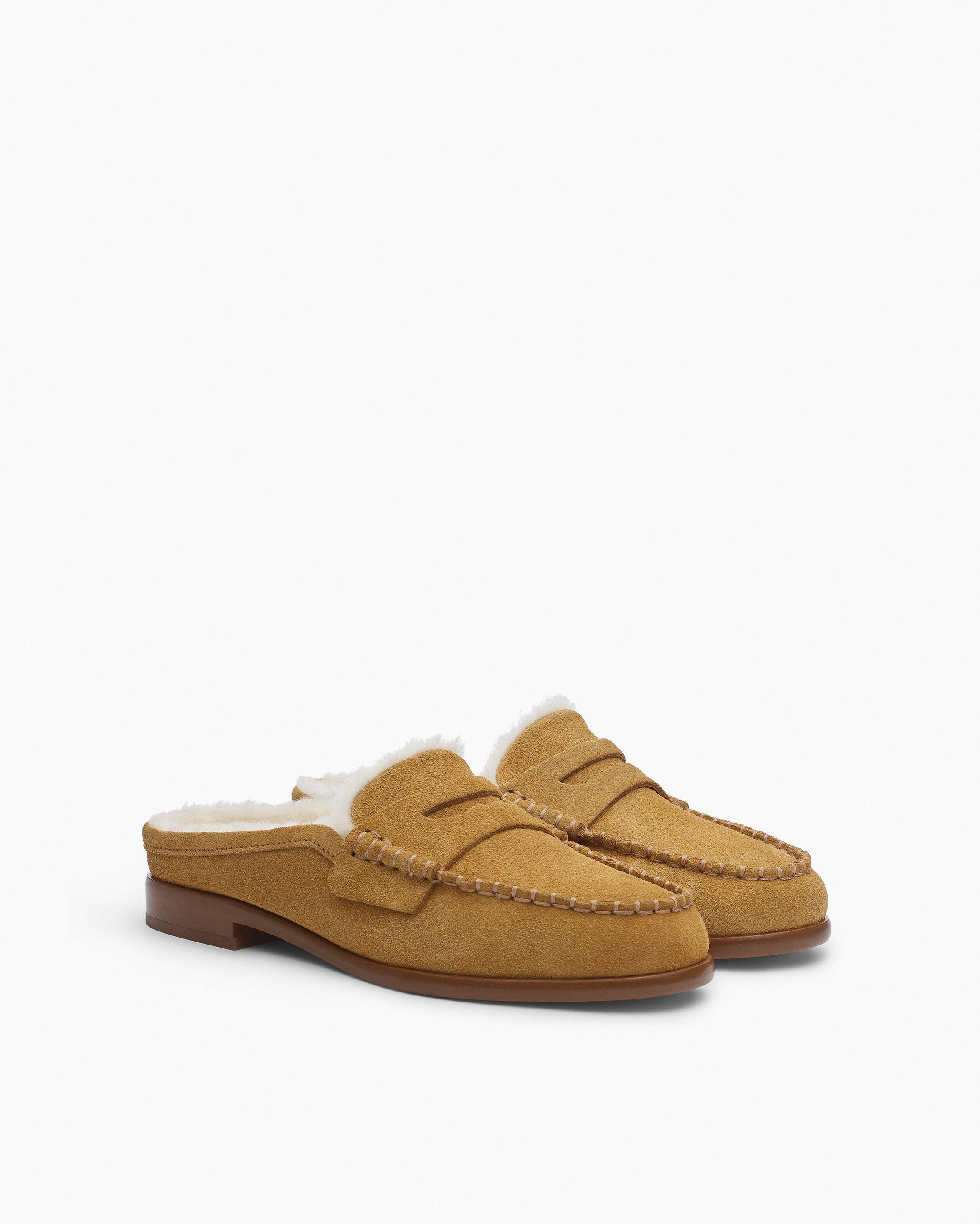 Carter Suede Shearling Mules - 3