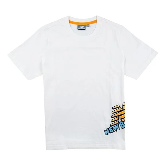 (WMNS) New Balance Side Creative Logo Casual Short Sleeve White NEA23022-IV - 1