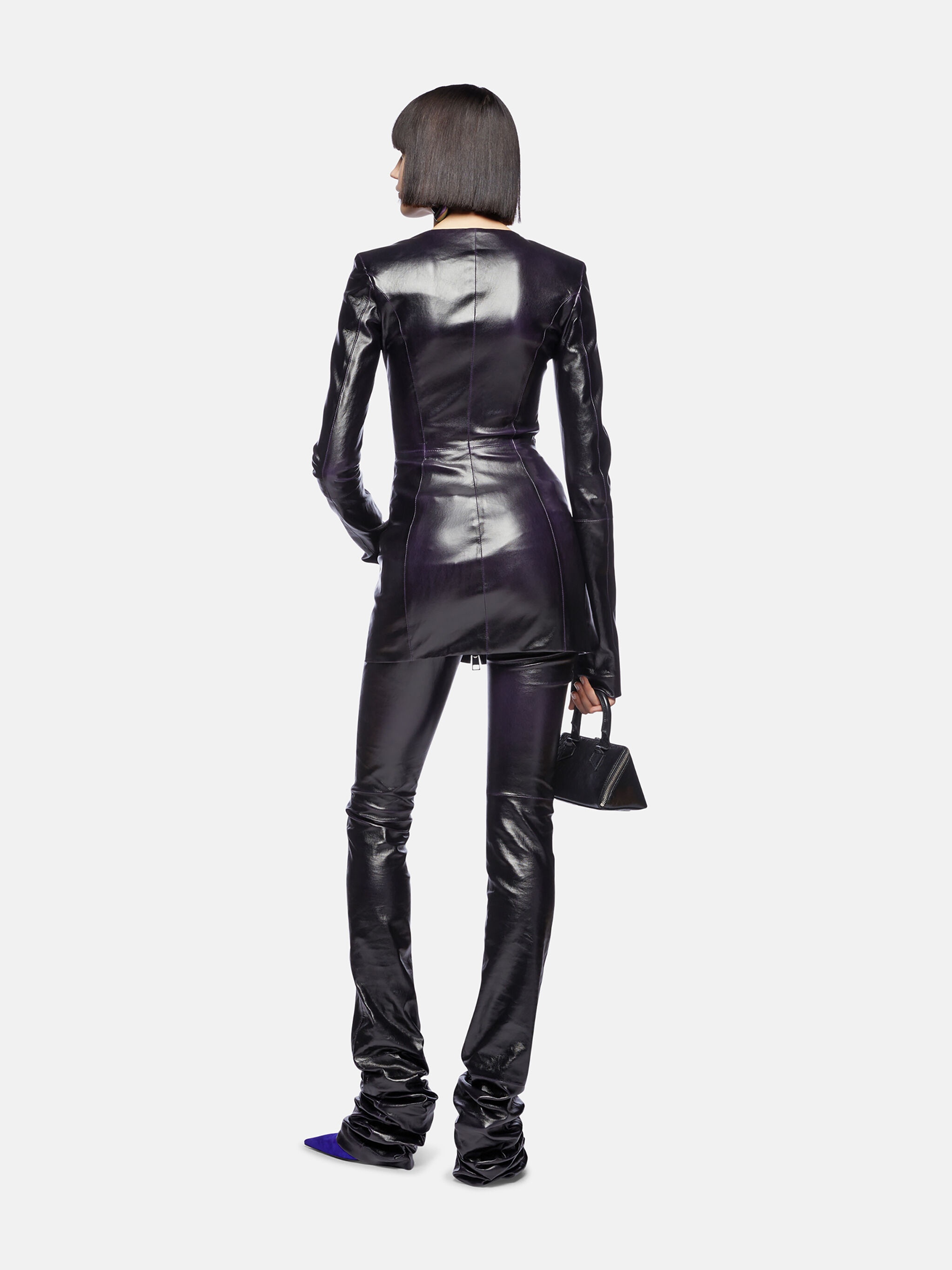 EGGPLANT AND BLACK BLAZER - 3