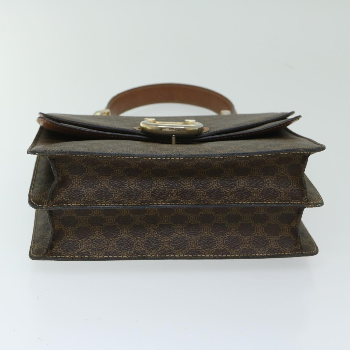 CELINE Macadam Canvas Hand Bag Pvc Brown - 10
