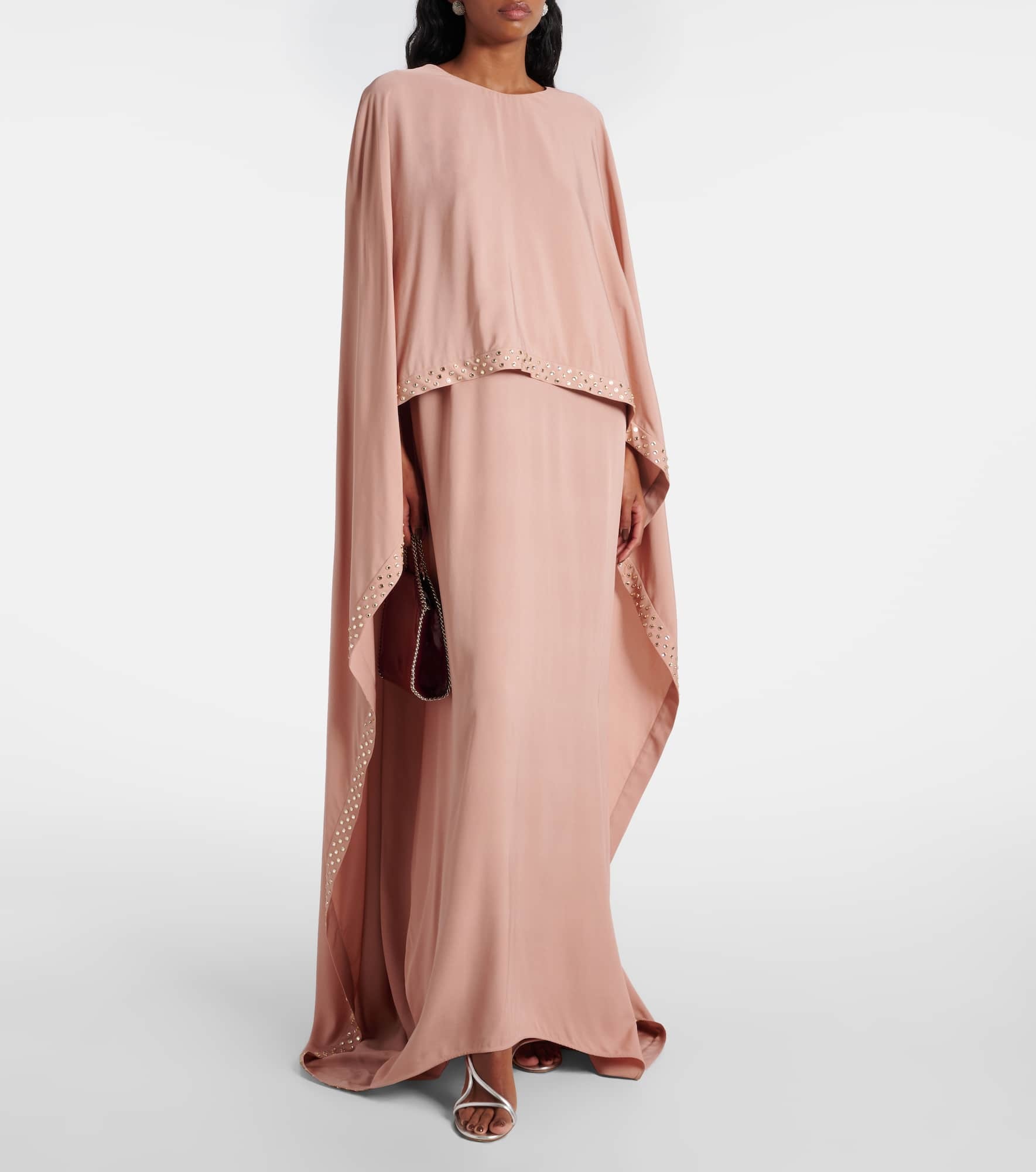 Embellished caped maxi dress - 2