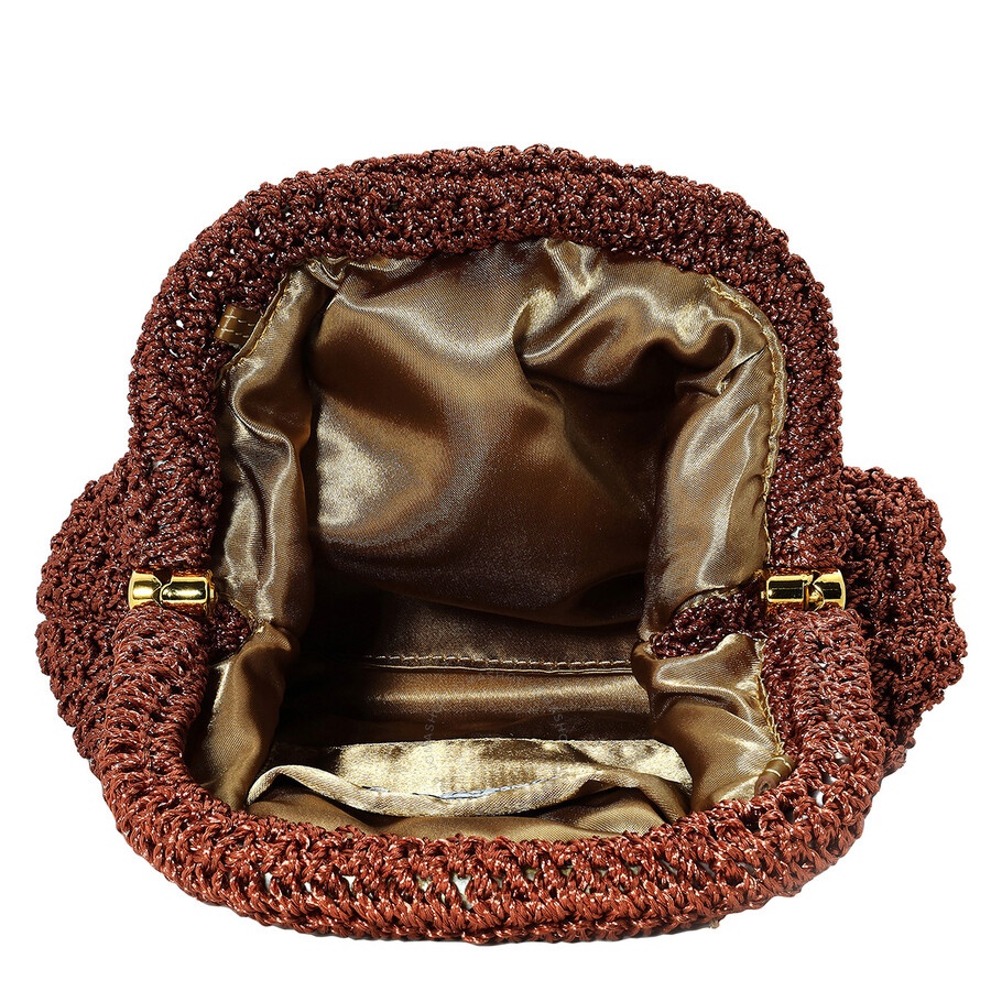 Maria La Rosa - Maria La Rosa Rust Mini Game Metallic Crochet Clutch - 6
