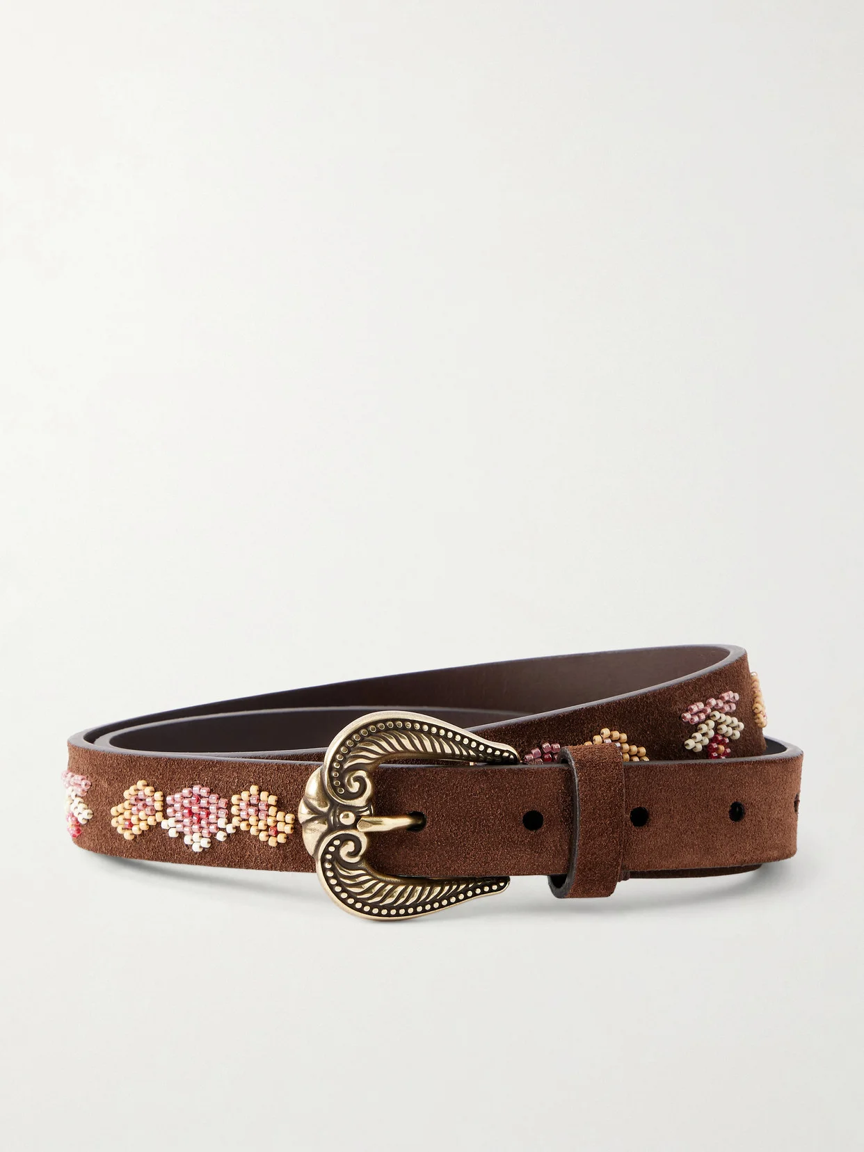 Beaded Suede Belt - 1