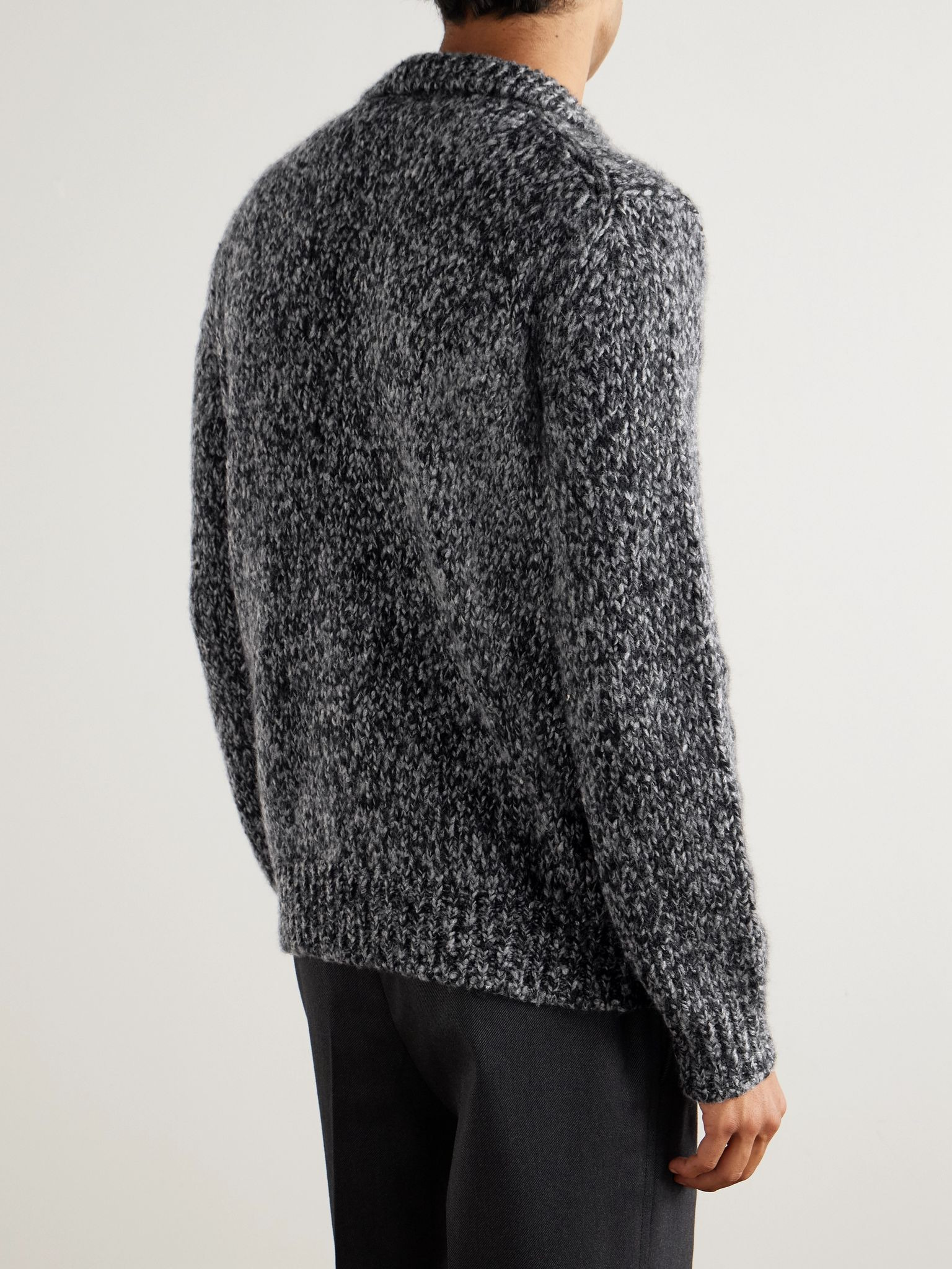 Cashmere and Silk-Blend Cardigan Gray - 4