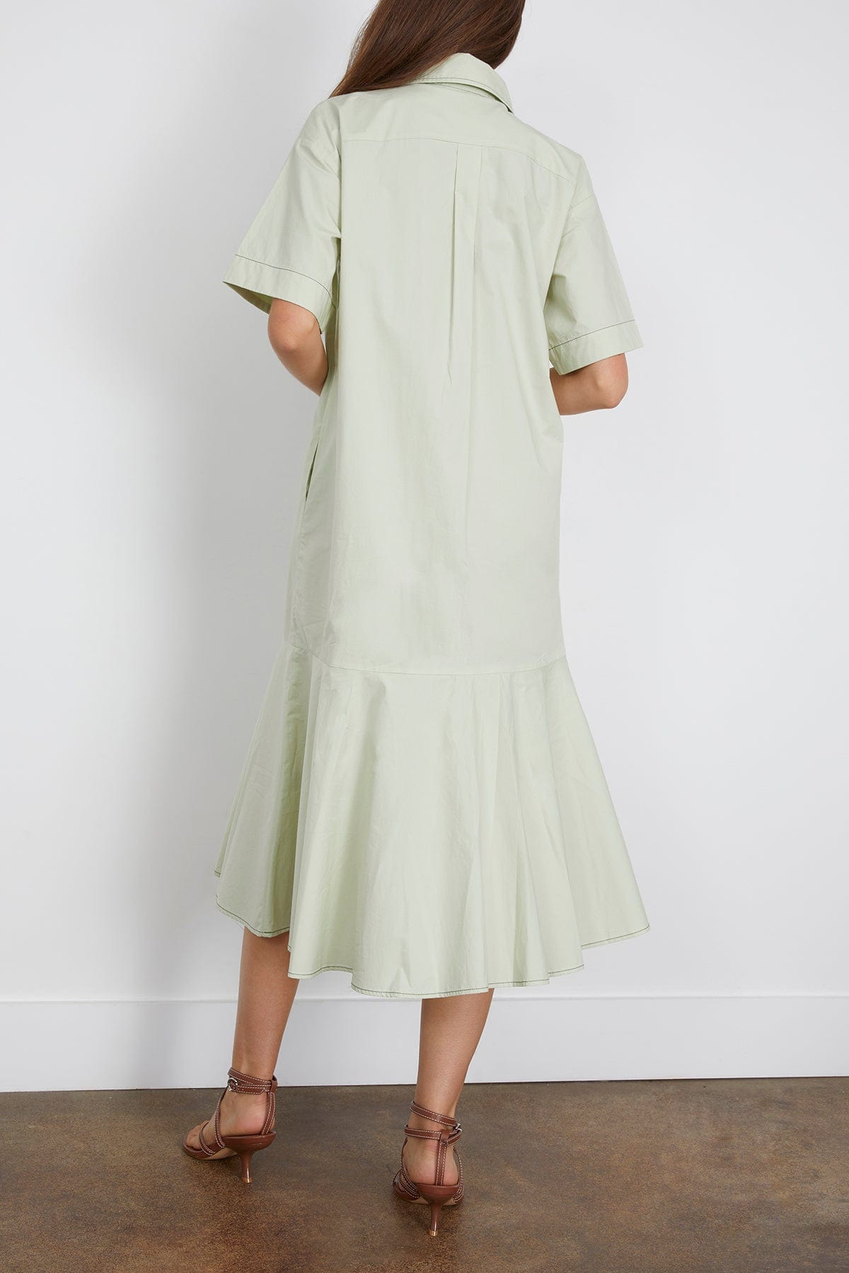 Sullivan Sportswear Midi Shirt Dress in Seafoam - 4